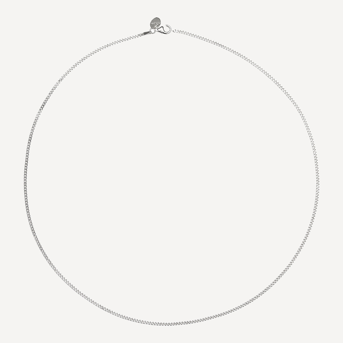 Najo Cuban Men's Silver Chain Necklace 2.1mm