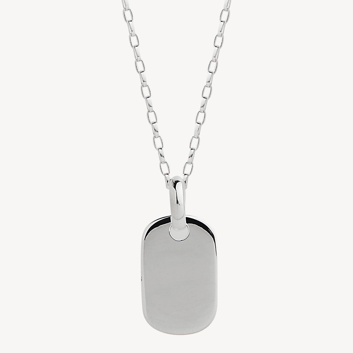 Najo Moto Men’s Silver Dog Tag Pendant