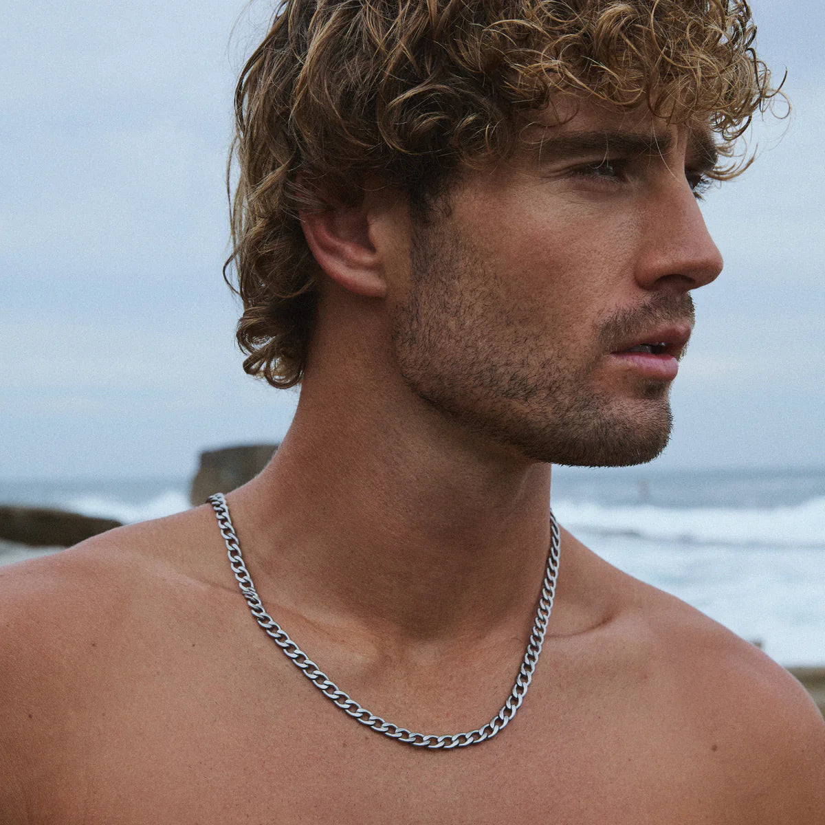 Najo Forge Men's Steel Chain Necklace