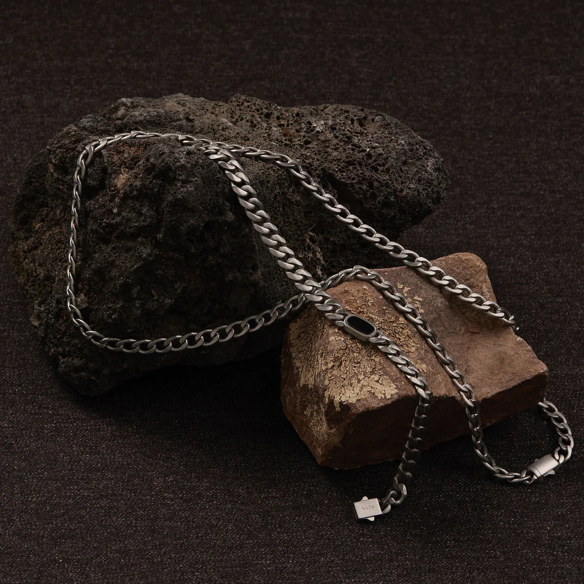 Najo Forge Men's Steel Chain Necklace