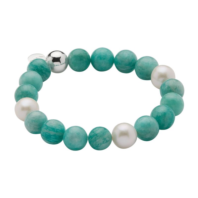 Najo Sunset Amazonite & Pearl Stretch Bracelet