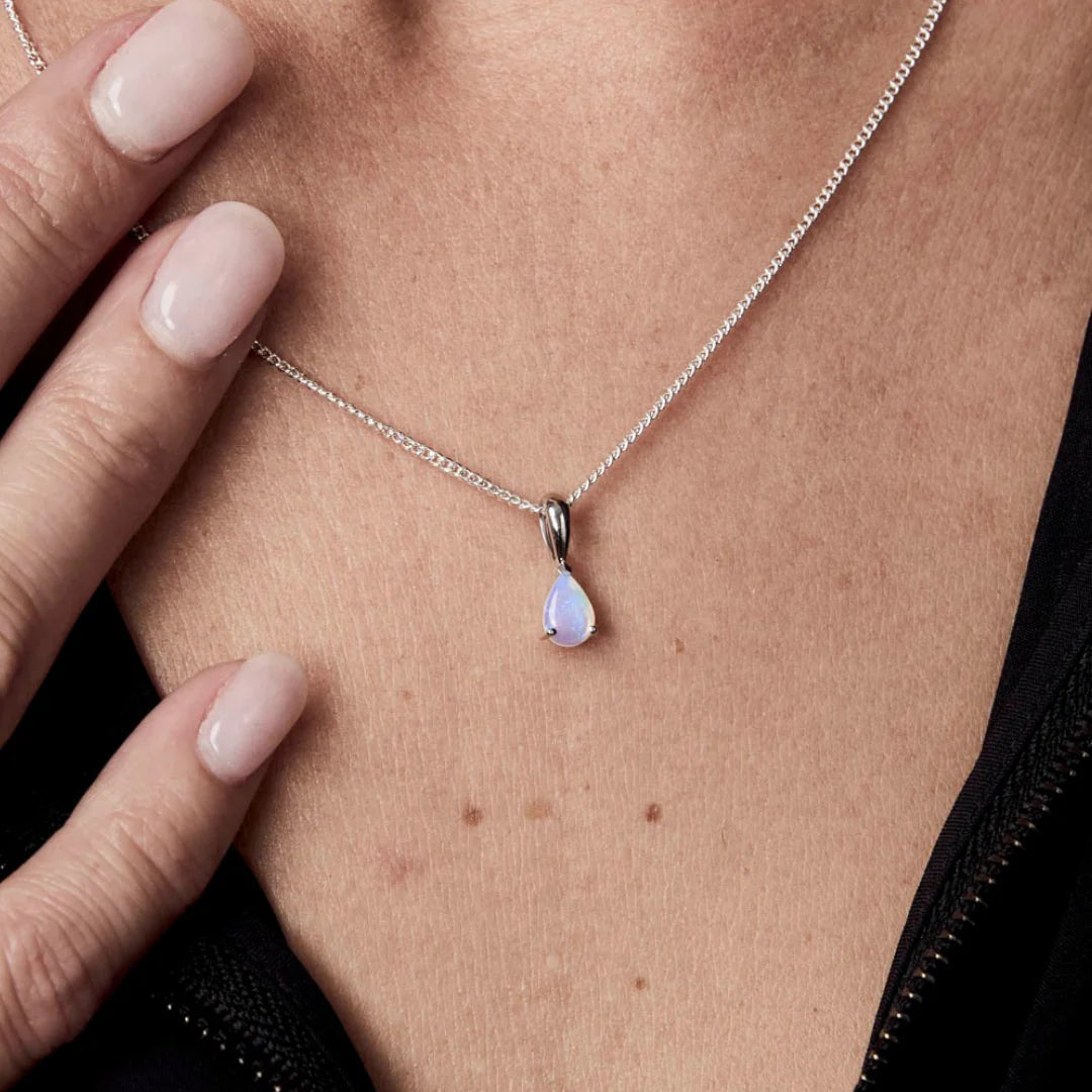 Ikecho Sparkling Rockpool Opal Sterling Silver Pendant