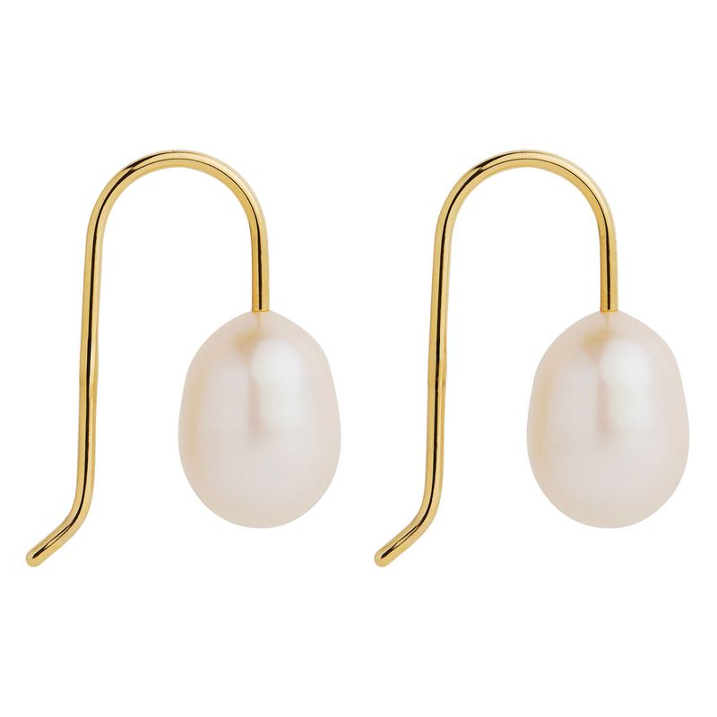 Najo Isla White Pearl Earring - Yellow Gold