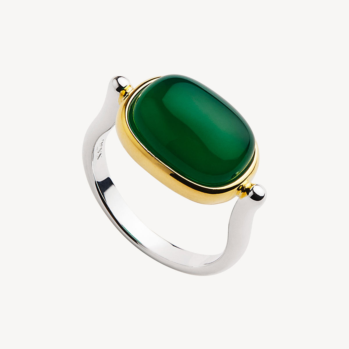 Najo Fleur Green Onyx Ring - Medium