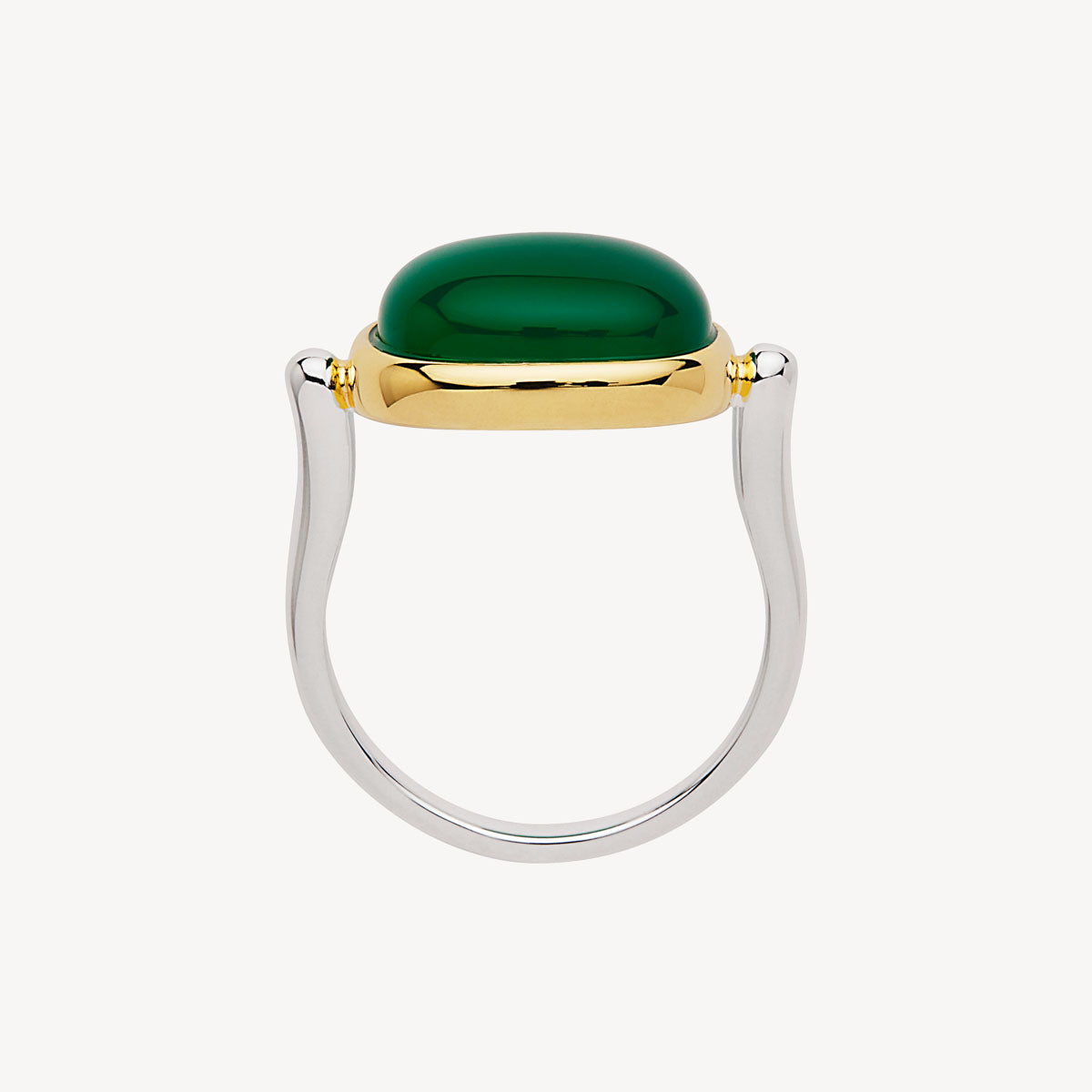Najo Fleur Green Onyx Ring - Medium