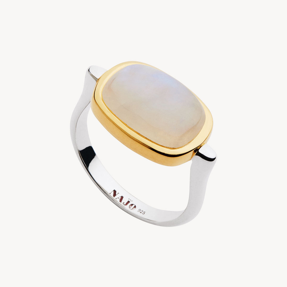Najo Fleur Rainbow Moonstone Ring - Medium
