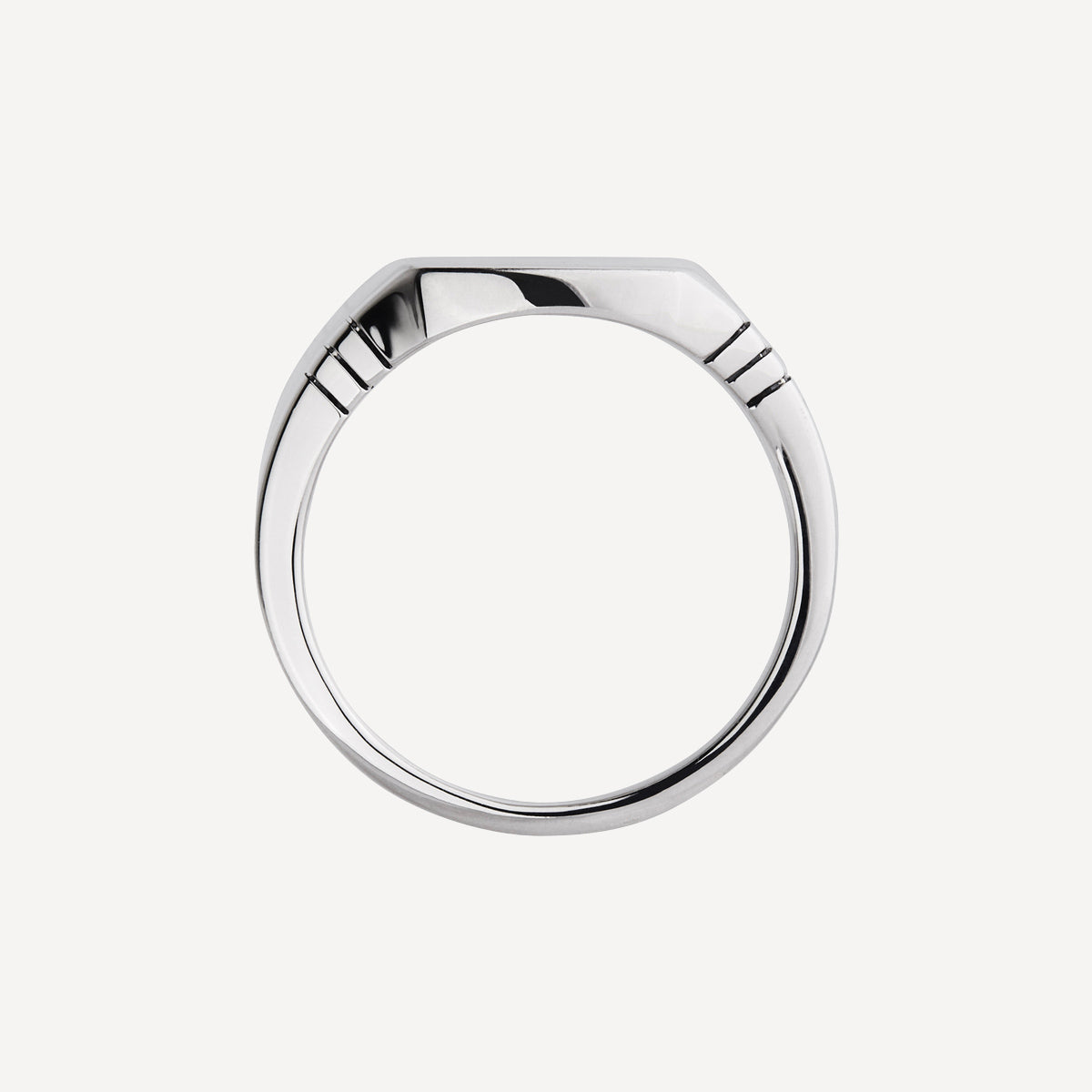 Najo Quadris Men’s Silver Signet Ring - 11