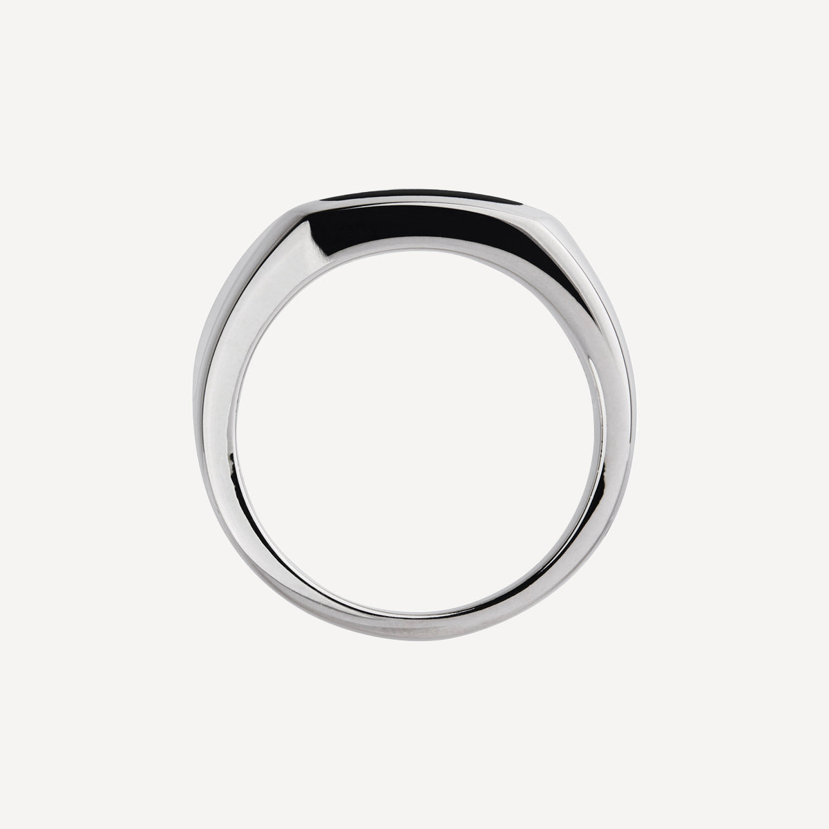 Najo Expedition Men’s Silver Black Onyx Ring - 12