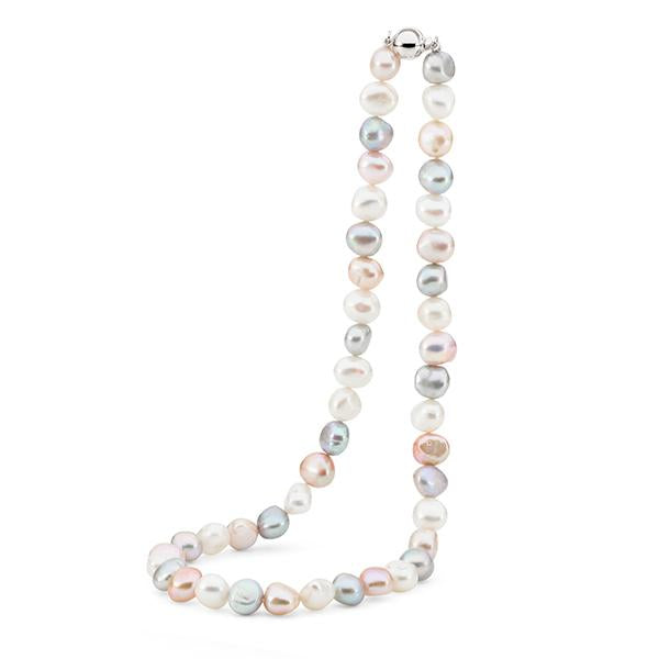 Sterling Silver Cloudy Skies Pearl Necklace