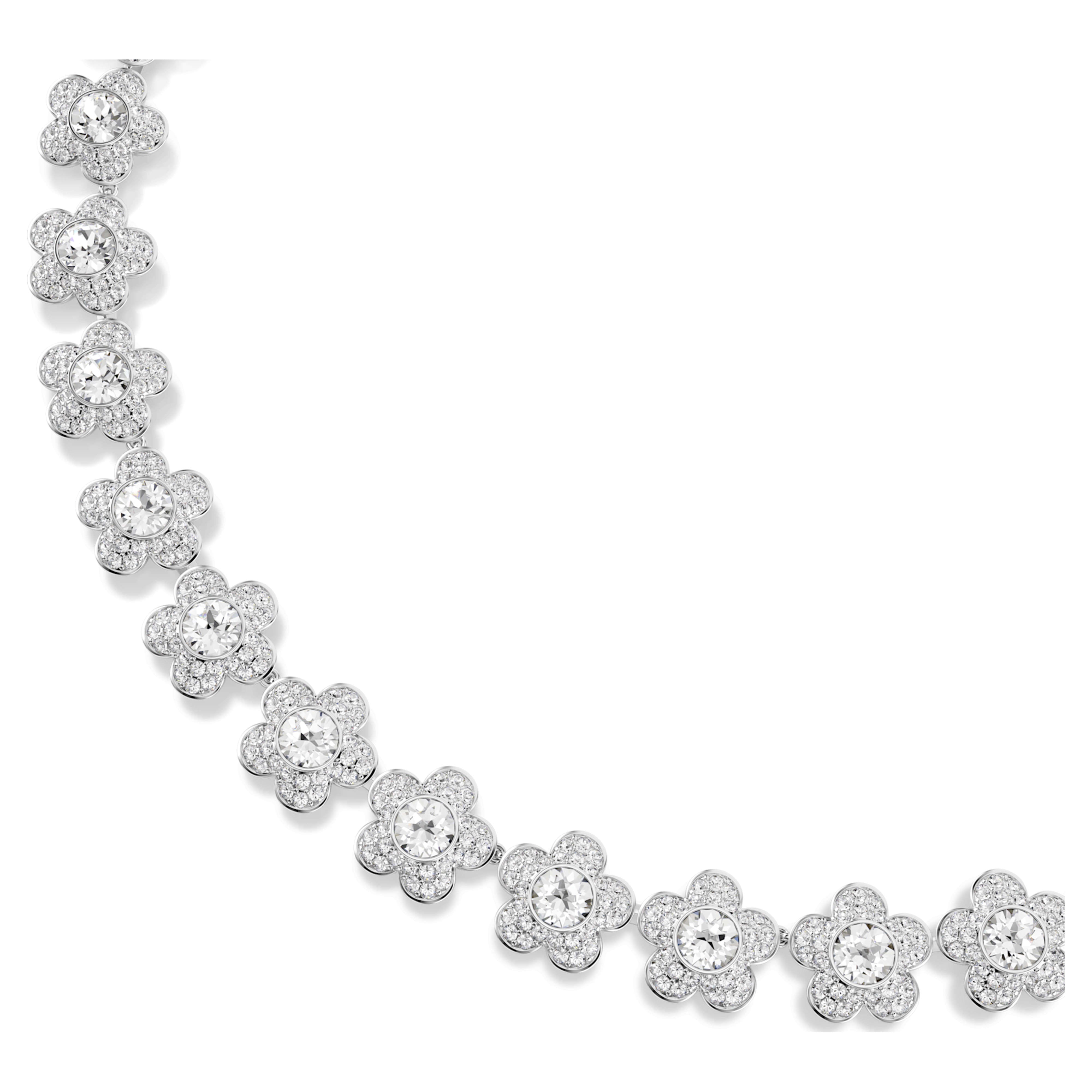 Swarovski Ariana Grande x Swarovski Necklace – Round cut, Flower, White, Rhodium plated