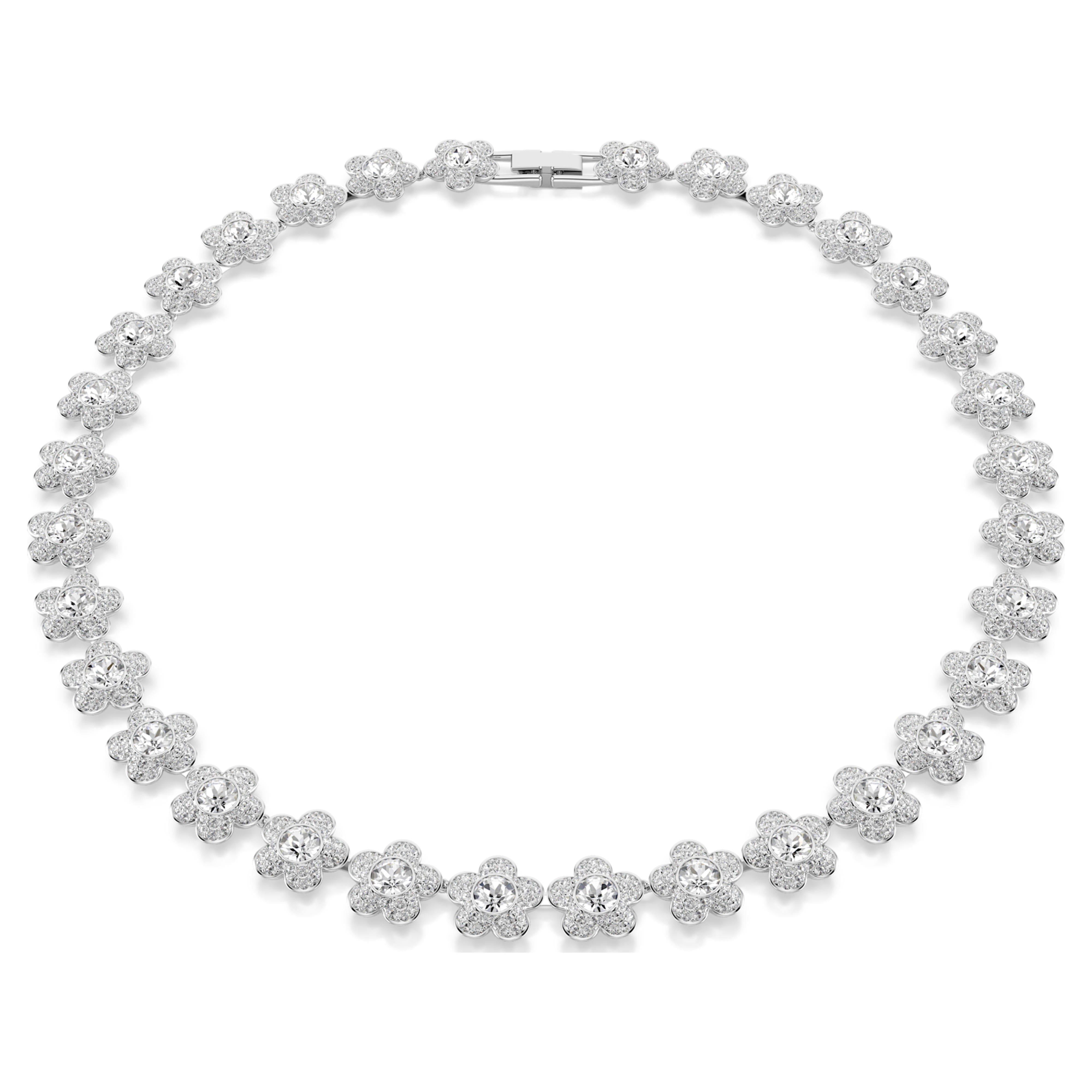 Swarovski Ariana Grande x Swarovski Necklace – Round cut, Flower, White, Rhodium plated