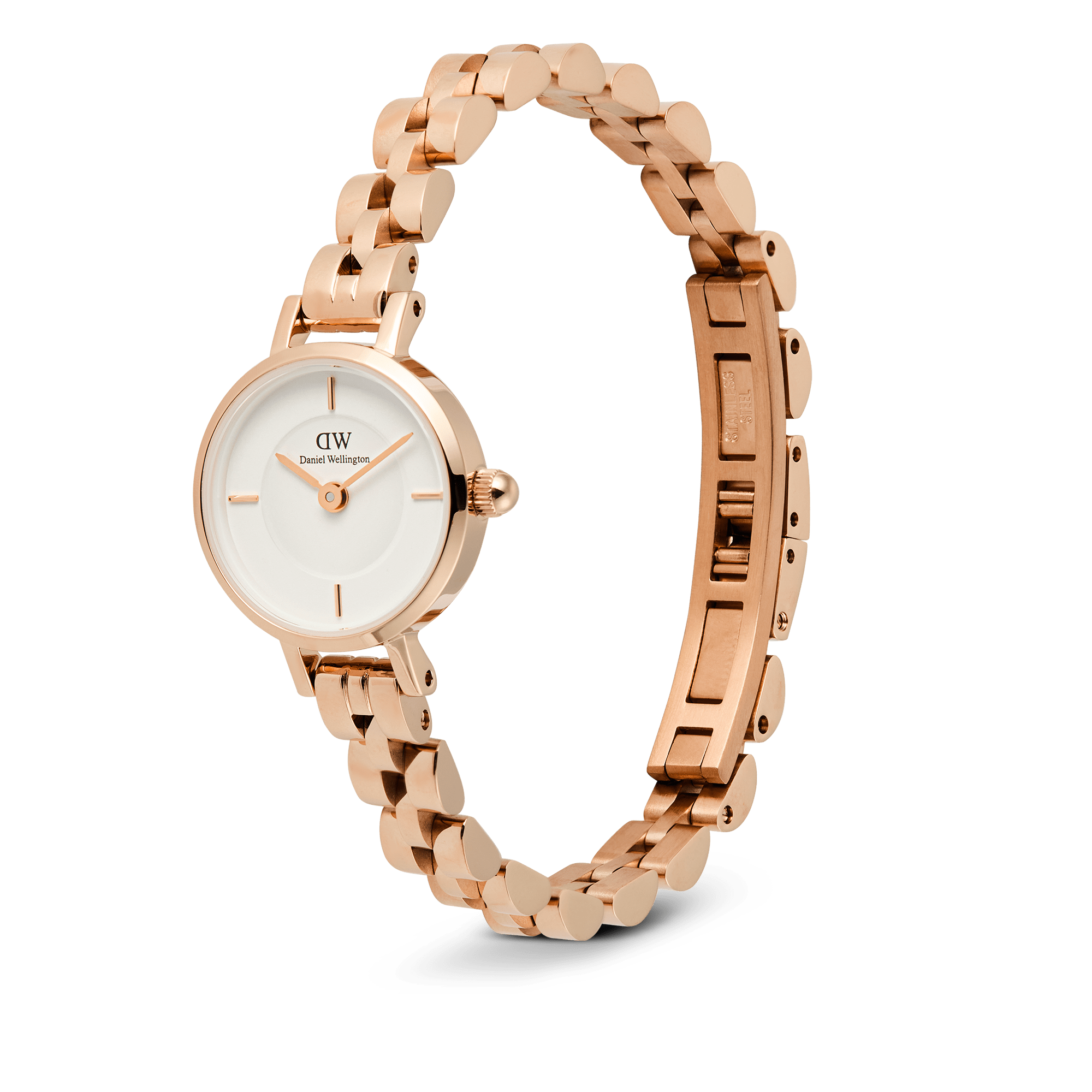 Daniel Wellington Petite Mini Arch 3-link White Rose Gold