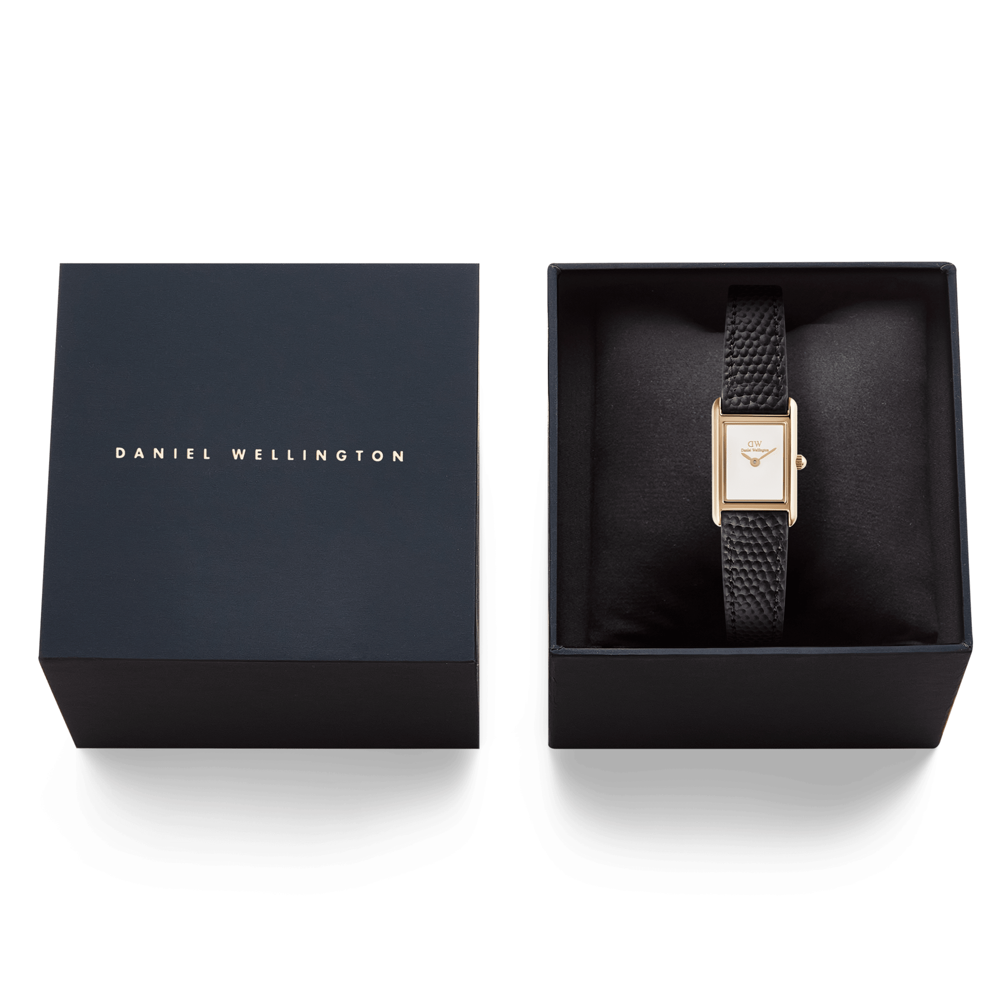 Daniel Wellington Bound Mini Black Lizard Rose Gold