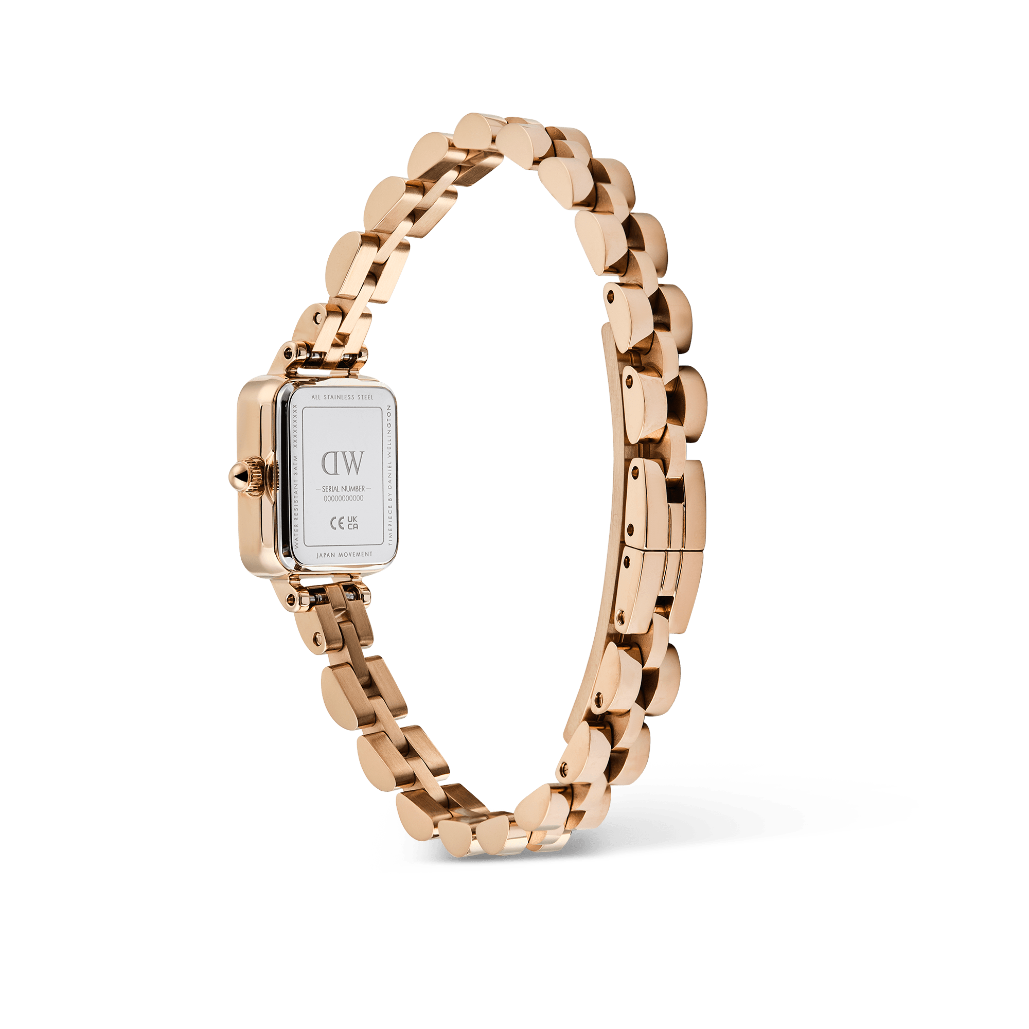 Daniel Wellington Quadro Mini Arch 3-link Onyx Sunray Rose Gold