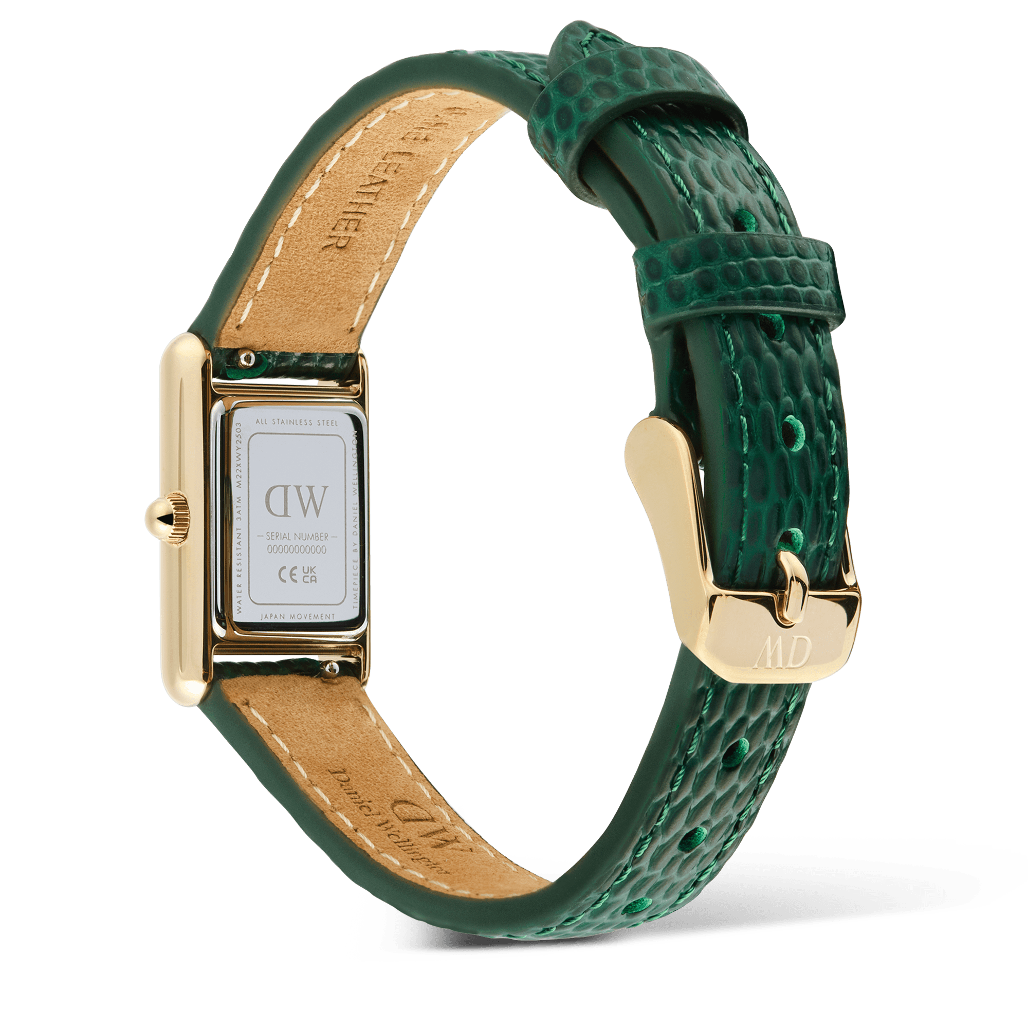 Daniel Wellington Bound Mini Green Lizard Gold