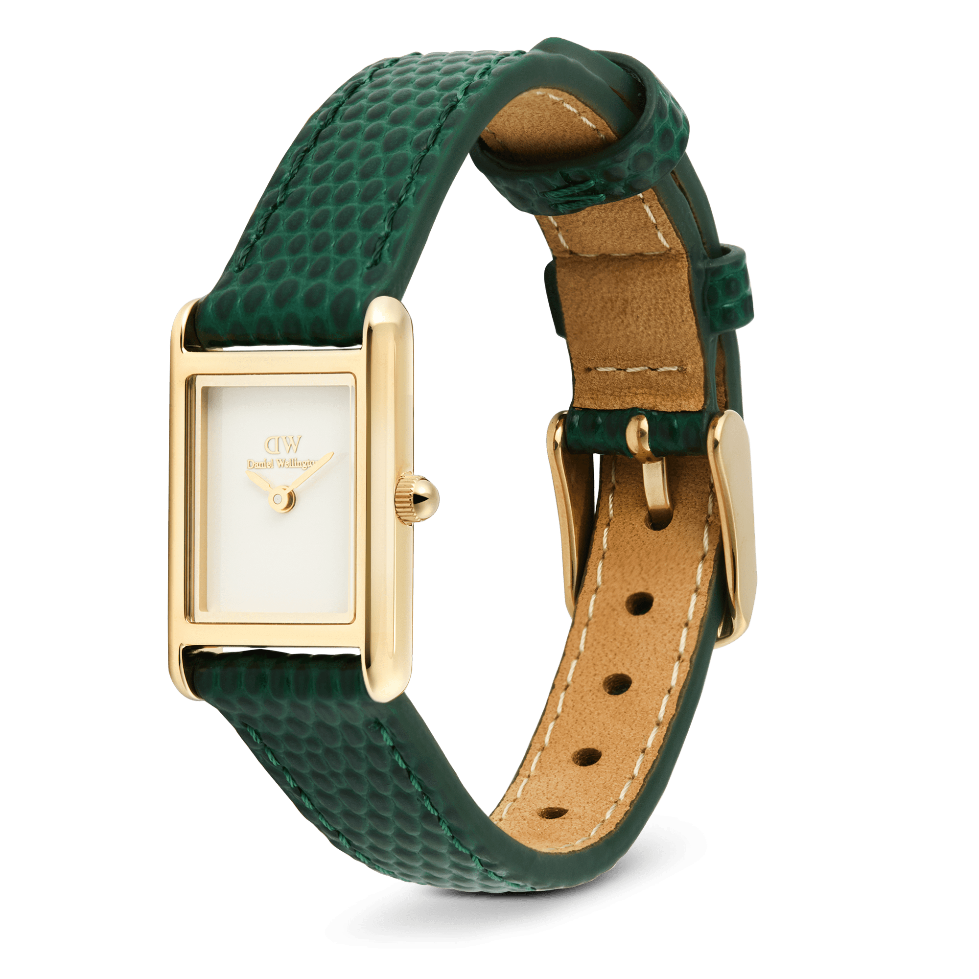 Daniel Wellington Bound Mini Green Lizard Gold
