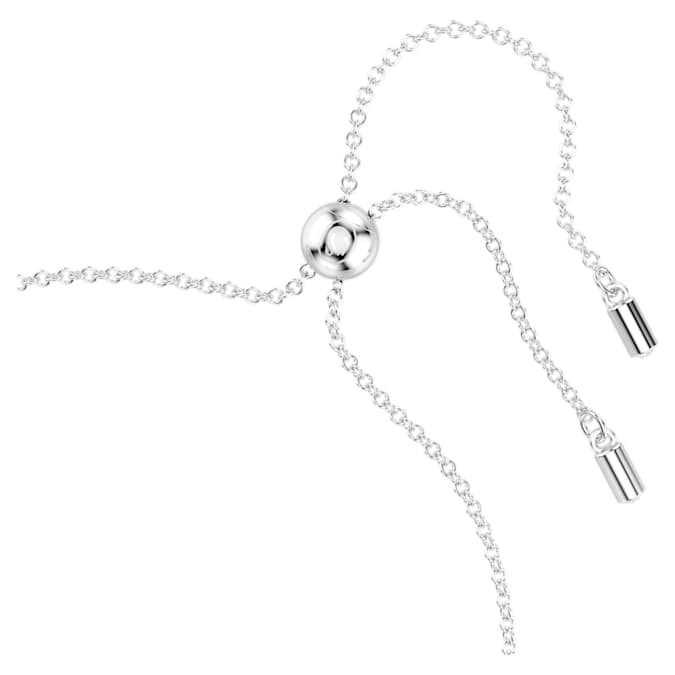 Swarovski Hyperbola bracelet, Infinity and heart, White, Rhodium plated