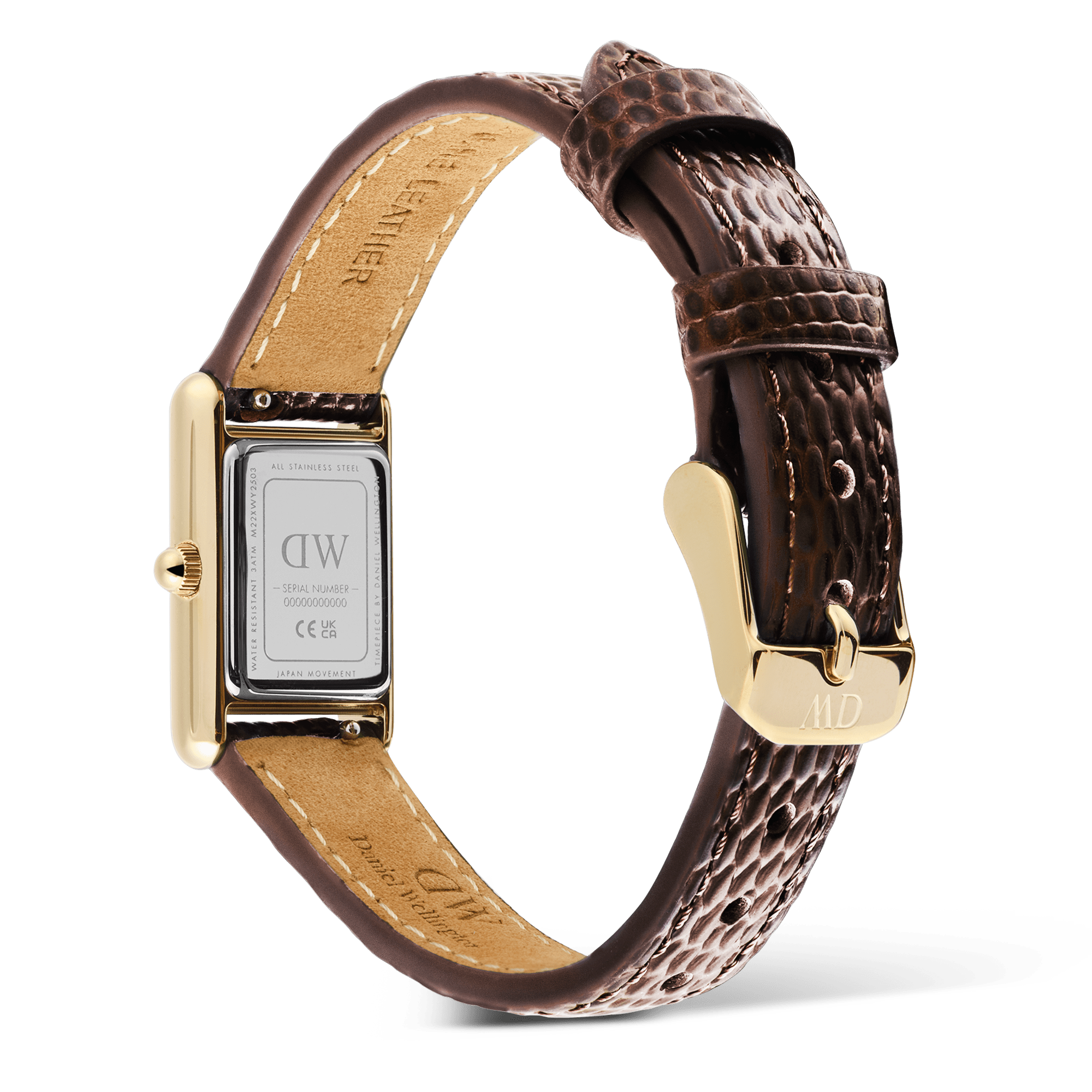 Daniel Wellington Bound Mini Dark Brown Lizard Gold