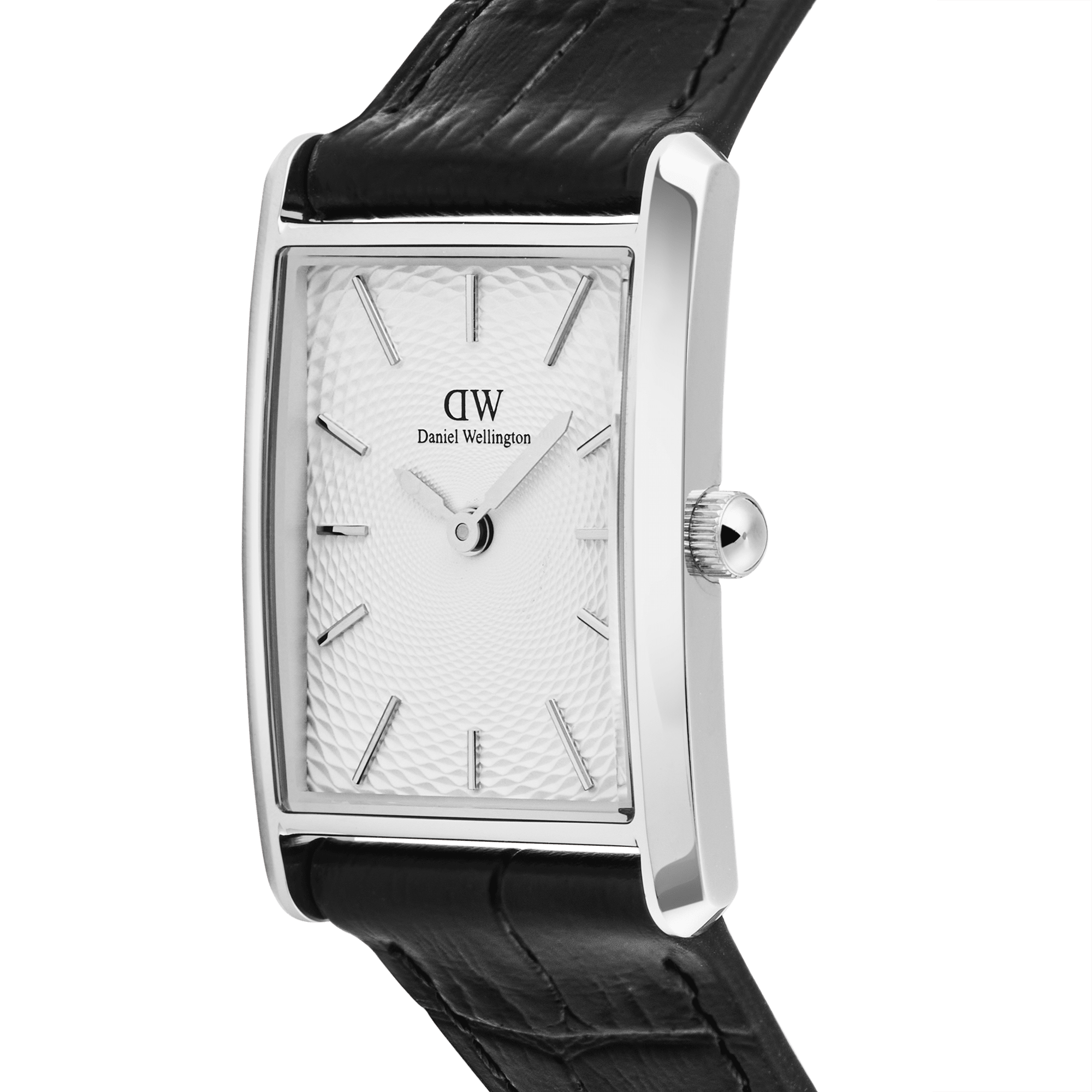 Daniel Wellington Bound Black Crocodile Guilloché Silver