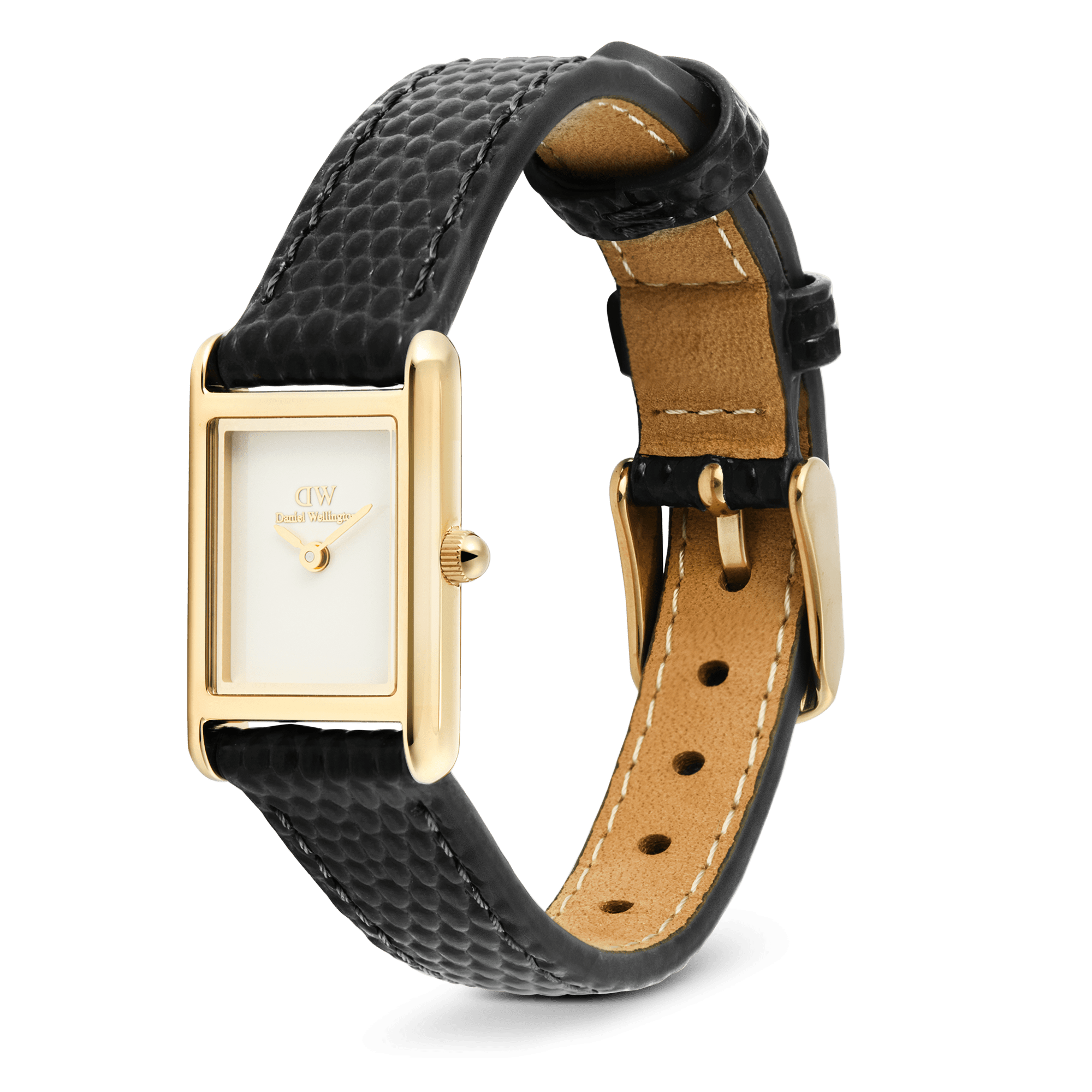 Daniel Wellington Bound Mini Black Lizard Gold