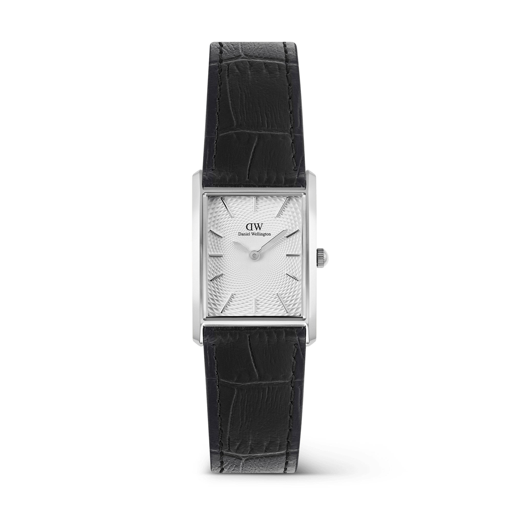 Daniel Wellington Bound Black Crocodile Guilloché Silver