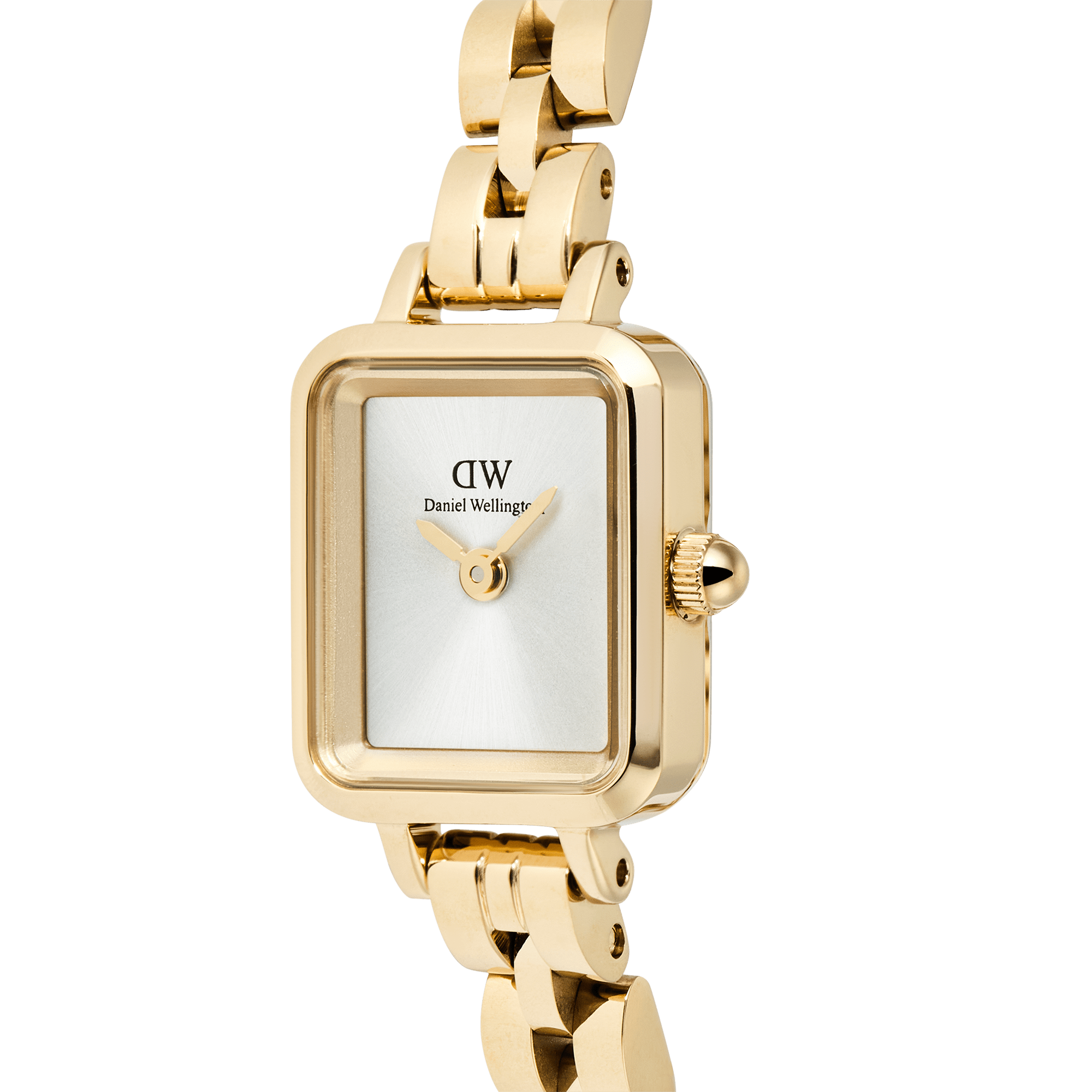 Daniel Wellington Quadro Mini Arch 3-link White Sunray Gold