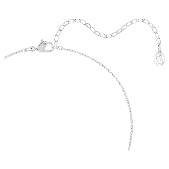 Swarovski Matrix necklace, Round cut, White, Rhodium plated