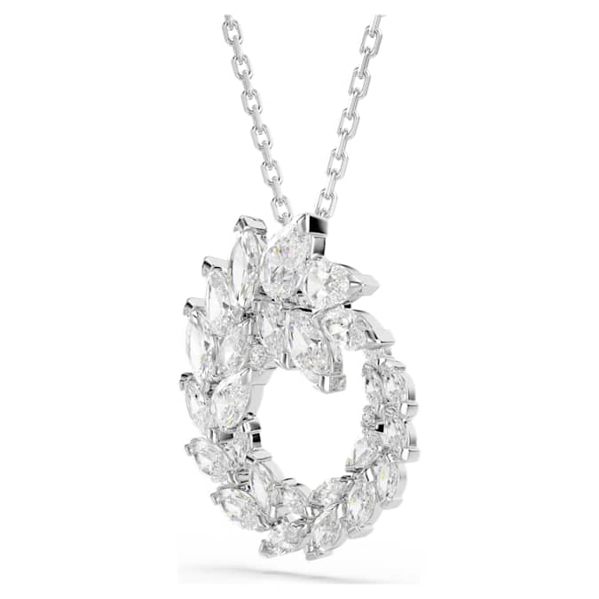 Swarovski Mesmera pendant, Marquise cut, White, Rhodium plated