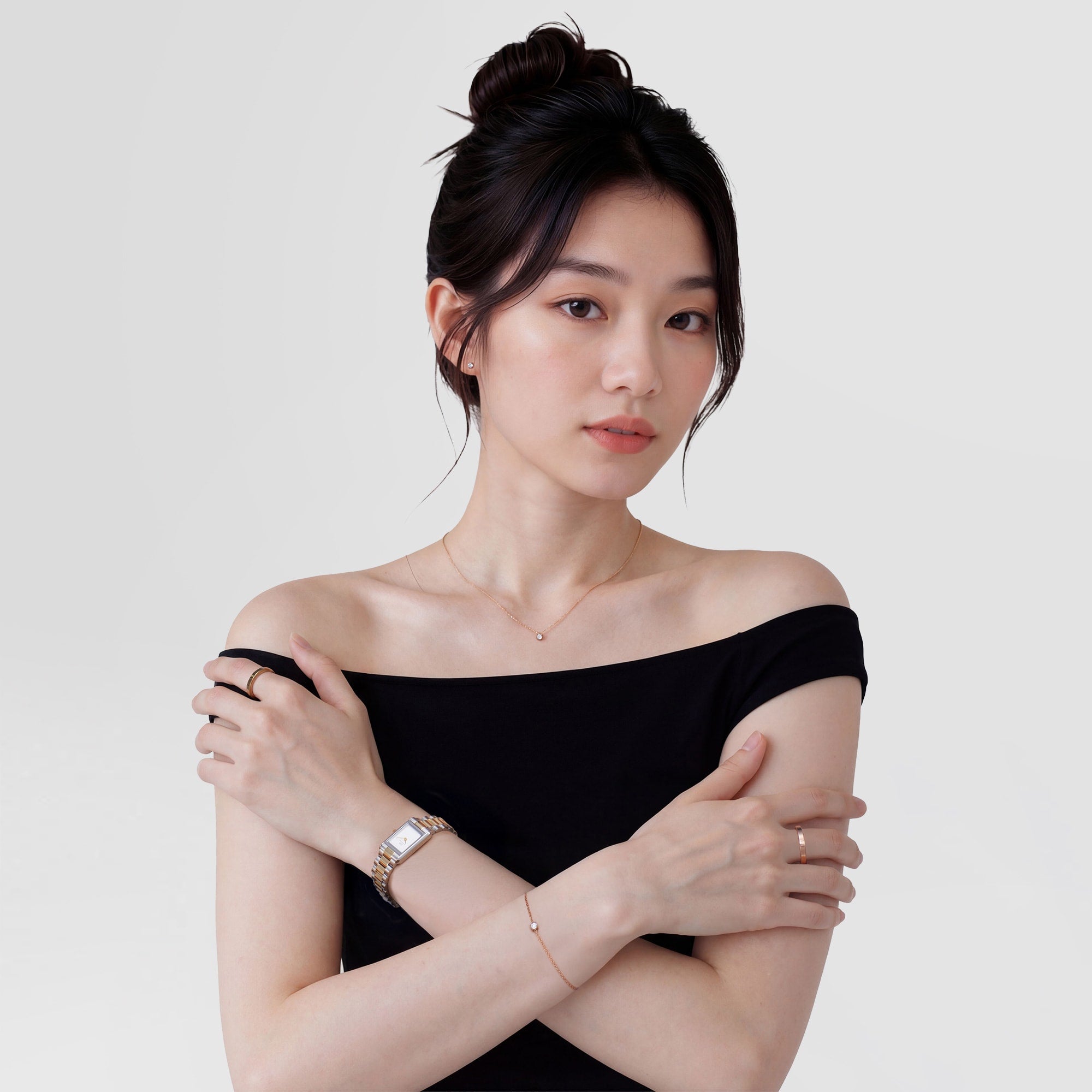 Daniel Wellington Bound Mini 3-Link Two Tone Rose Gold