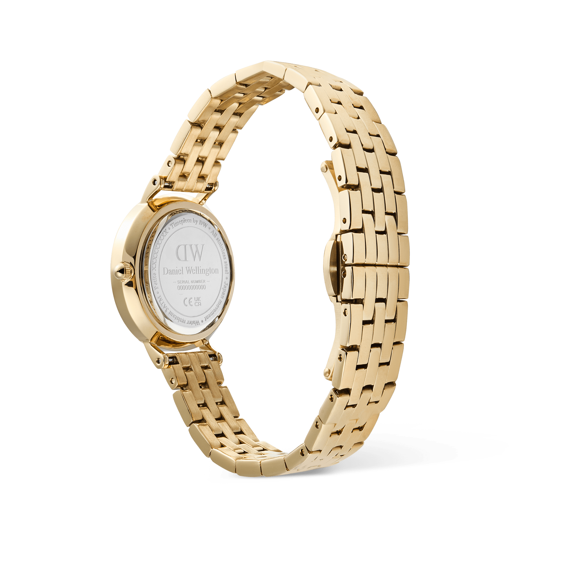 Daniel Wellington Petite Roman Numerals Date 5-link Gold