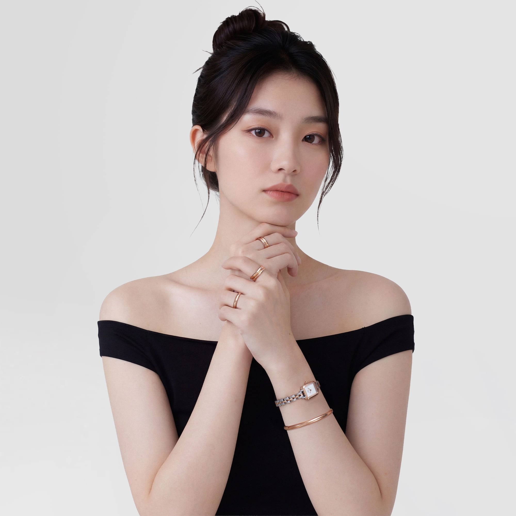 Daniel Wellington Quadro Mini Arch 3-Link Two Tone Rose Gold