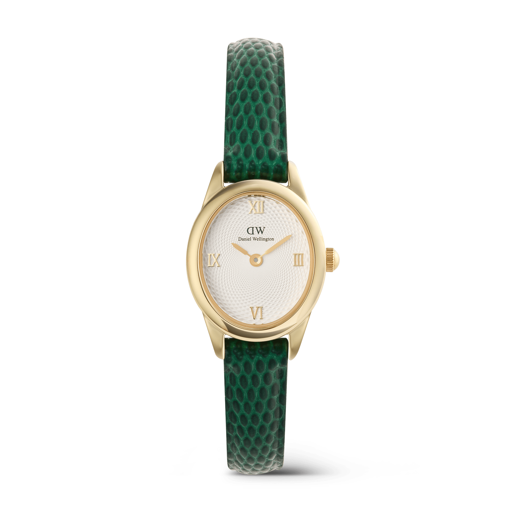 Daniel Wellington Ophelia Mini Green Lizard White Guilloché Gold