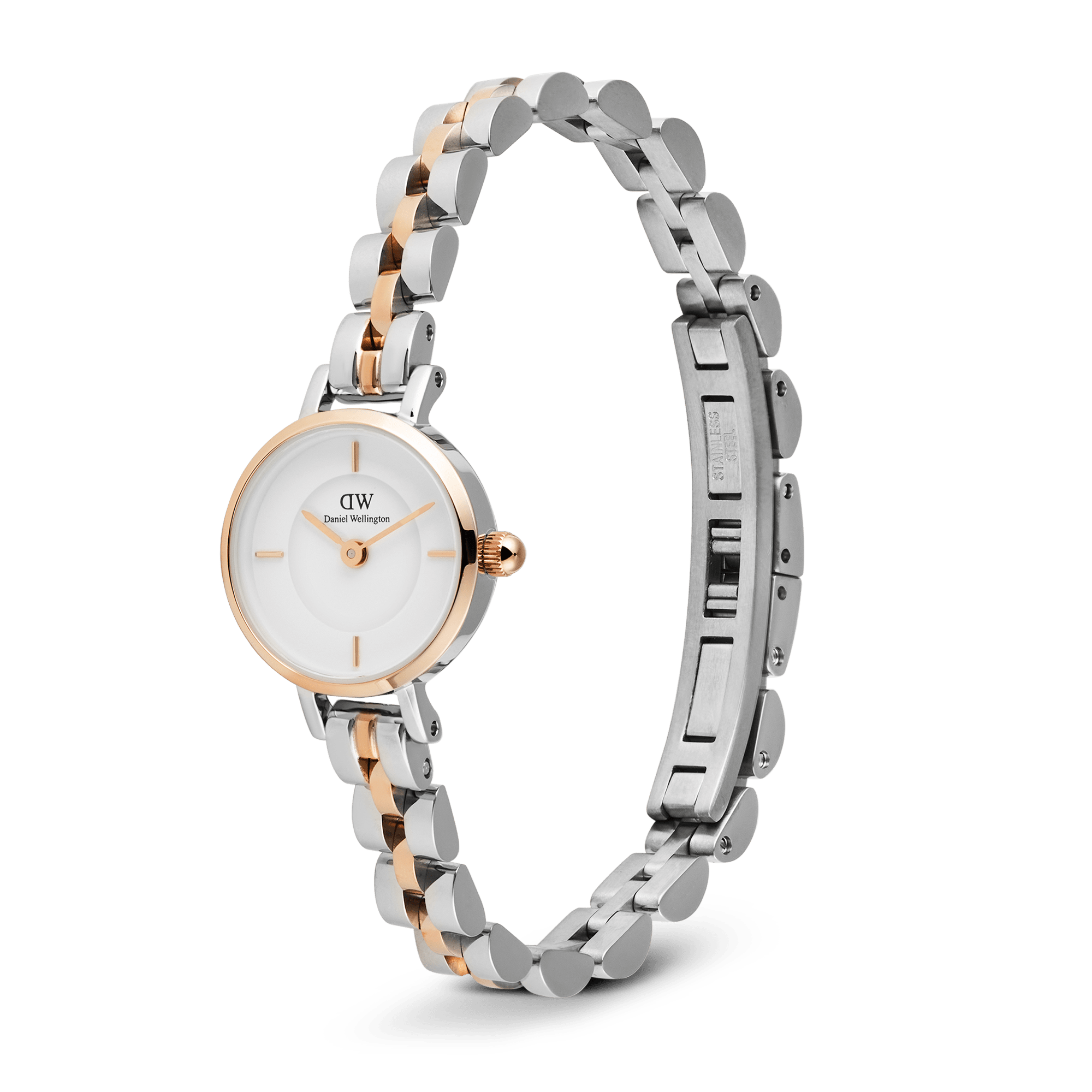 Daniel Wellington Petite Mini Arch 3-Link Two Tone Rose Gold