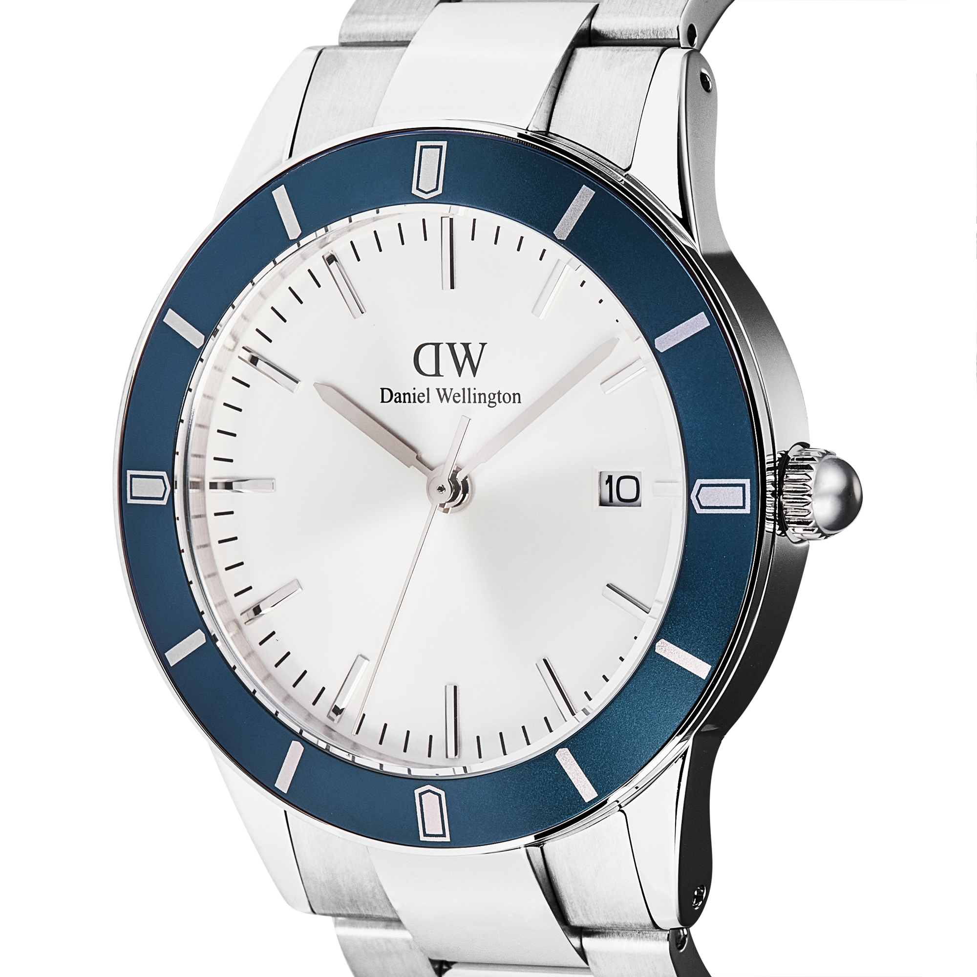 Daniel Wellington Iconic Paradigma Link Blue Bezel Watch