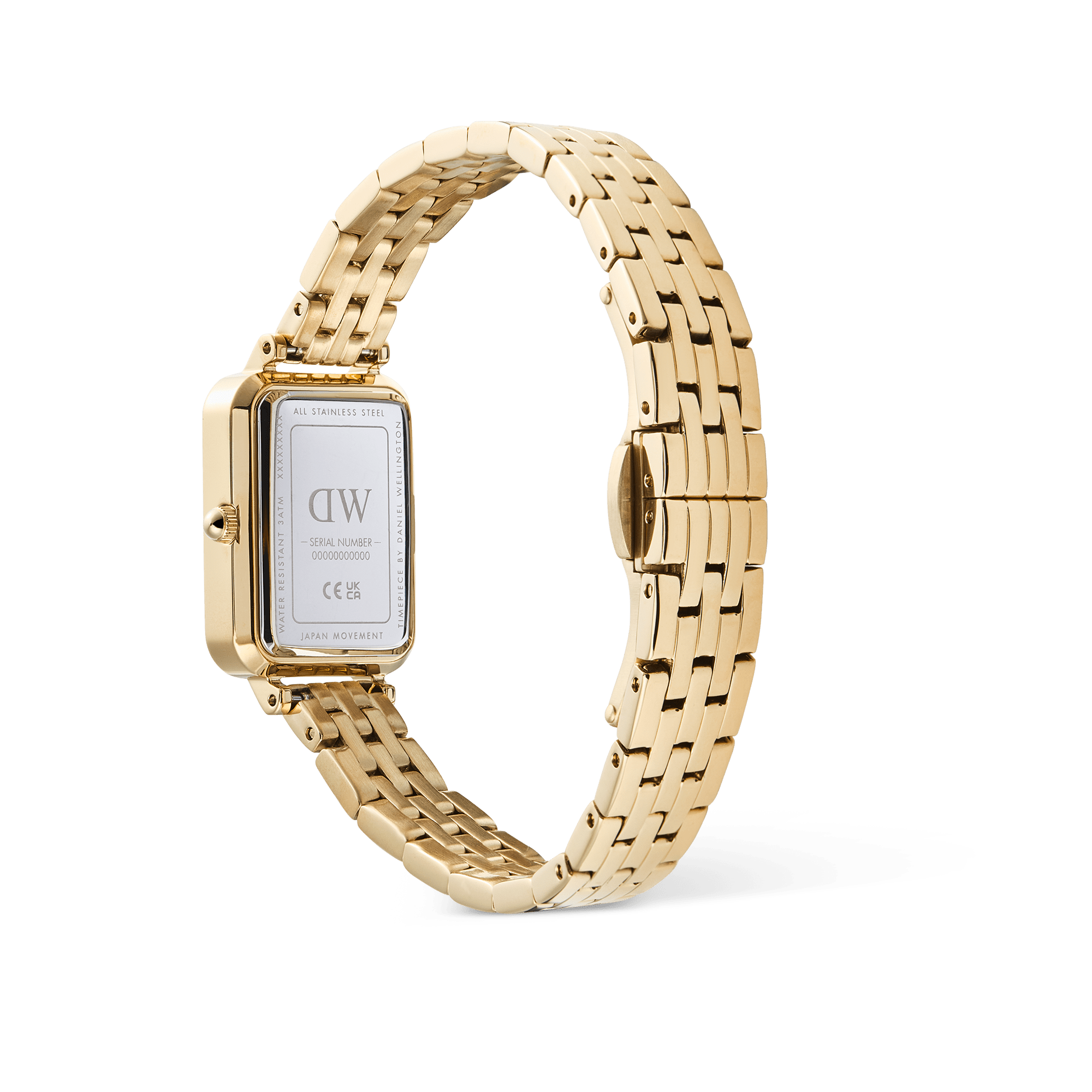 Daniel Wellington Quadro Roman Numerals Date 5-link Gold