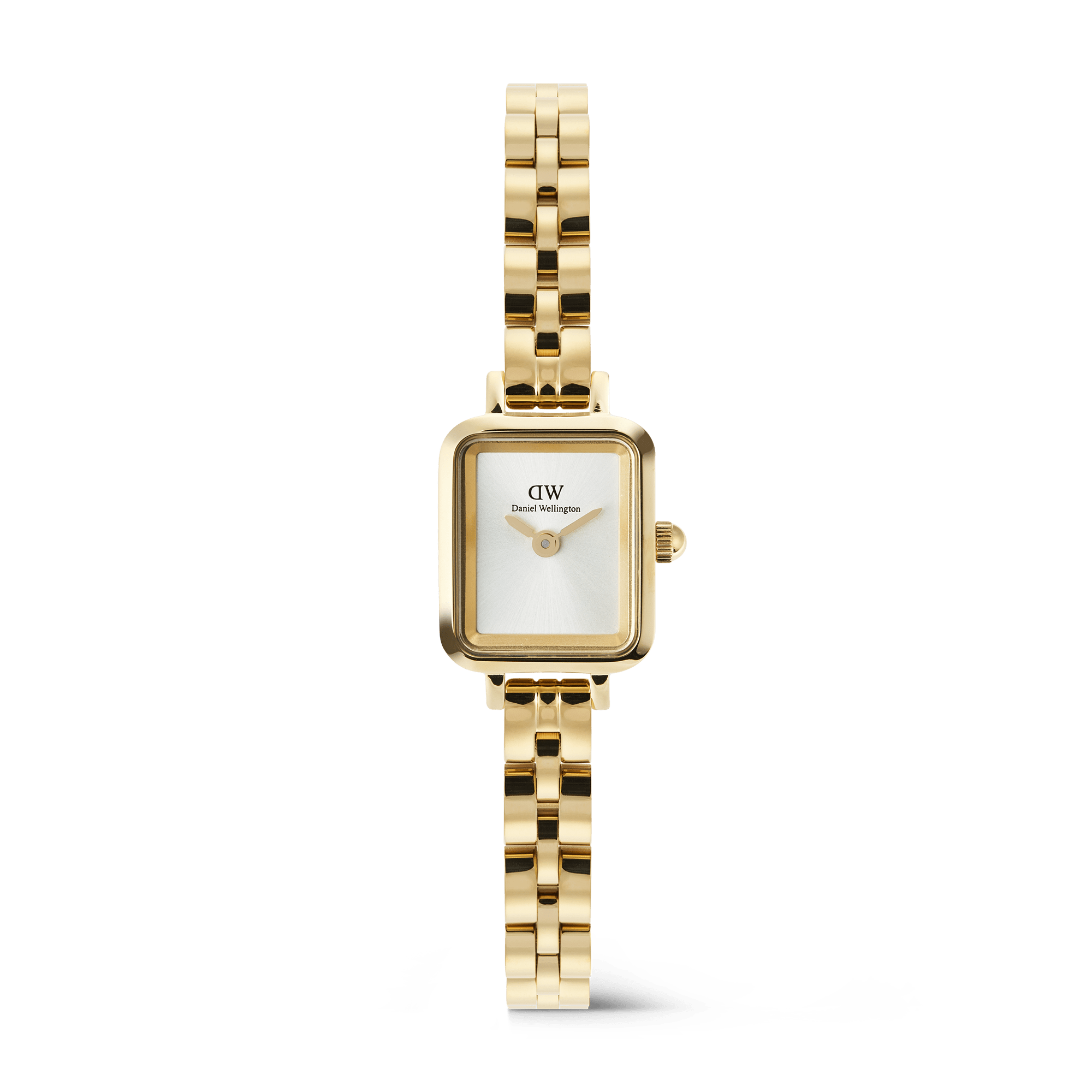 Daniel Wellington Quadro Mini Arch 3-link White Sunray Gold