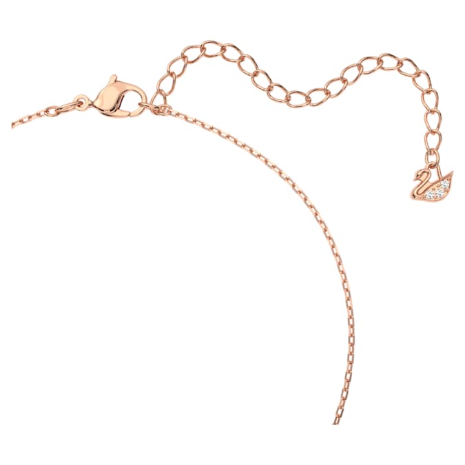 Swarovski Swan pendant, Swan, Pink, 18K rose gold finish