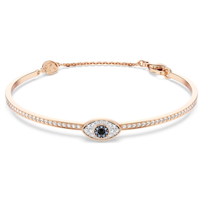 Swarovski Symbolica bangle, Eye, Multicoloured, 18K rose gold finish