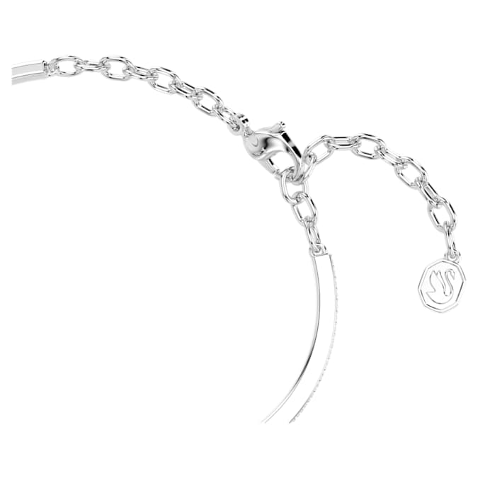 Swarovski Symbolica bracelet, Pavé, Horseshoe, White, Rhodium plated