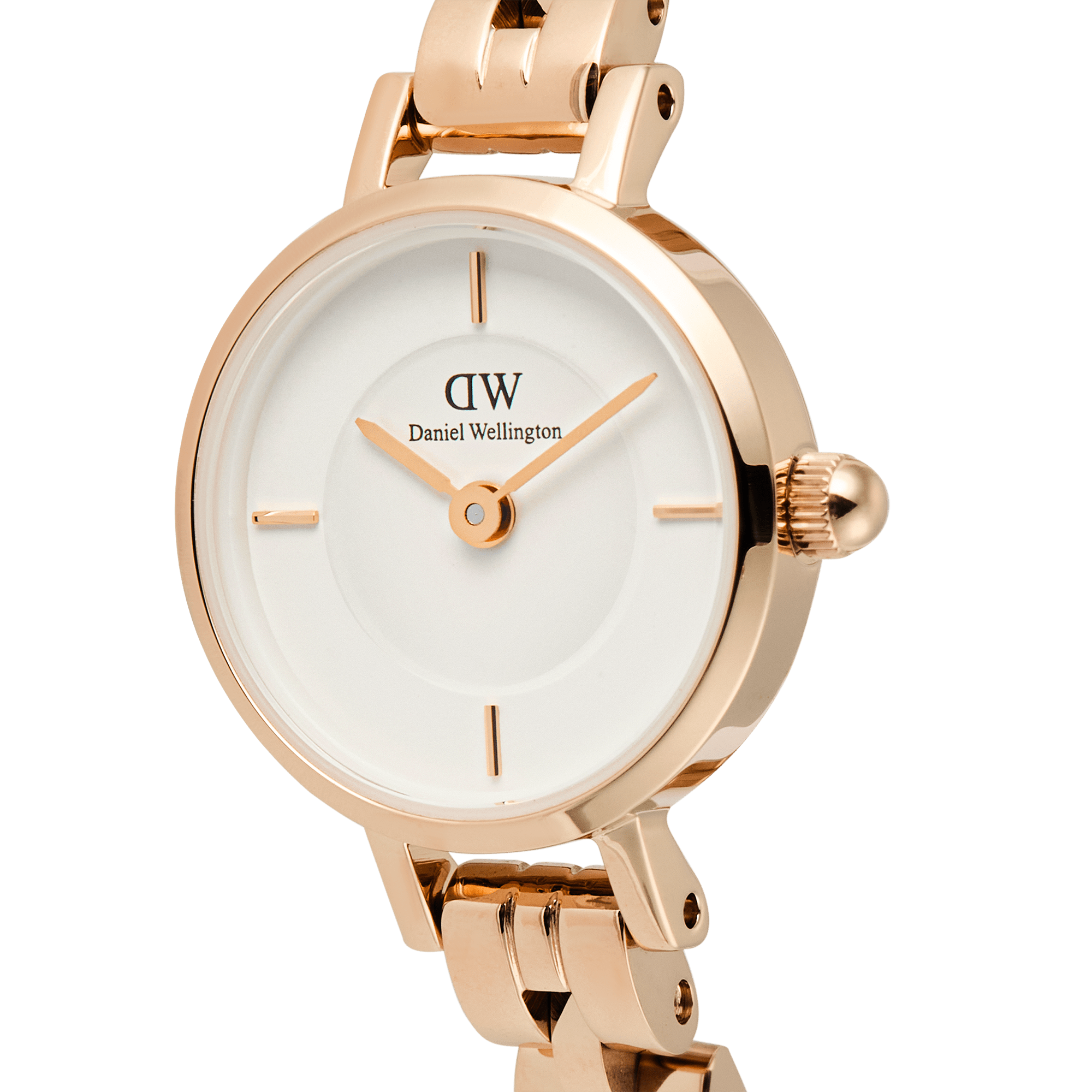 Daniel Wellington Petite Mini Arch 3-link White Rose Gold