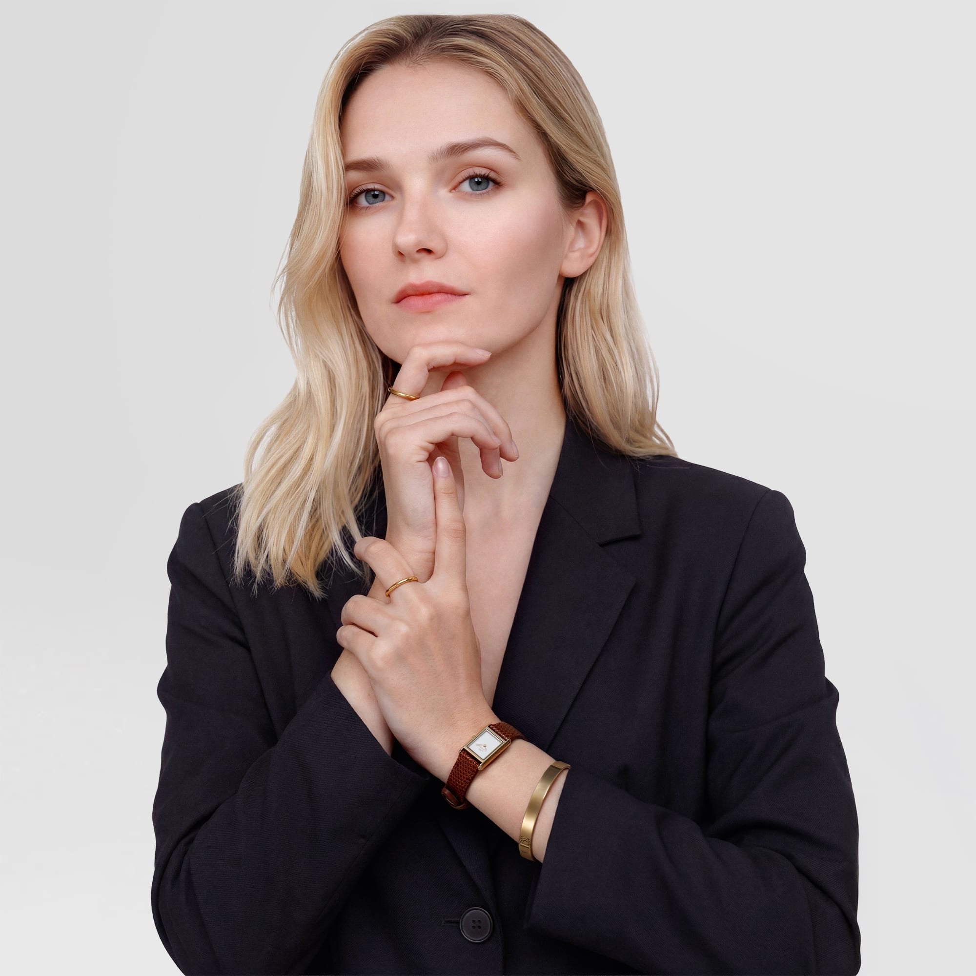 Daniel Wellington Bound Mini Light Brown Lizard Gold