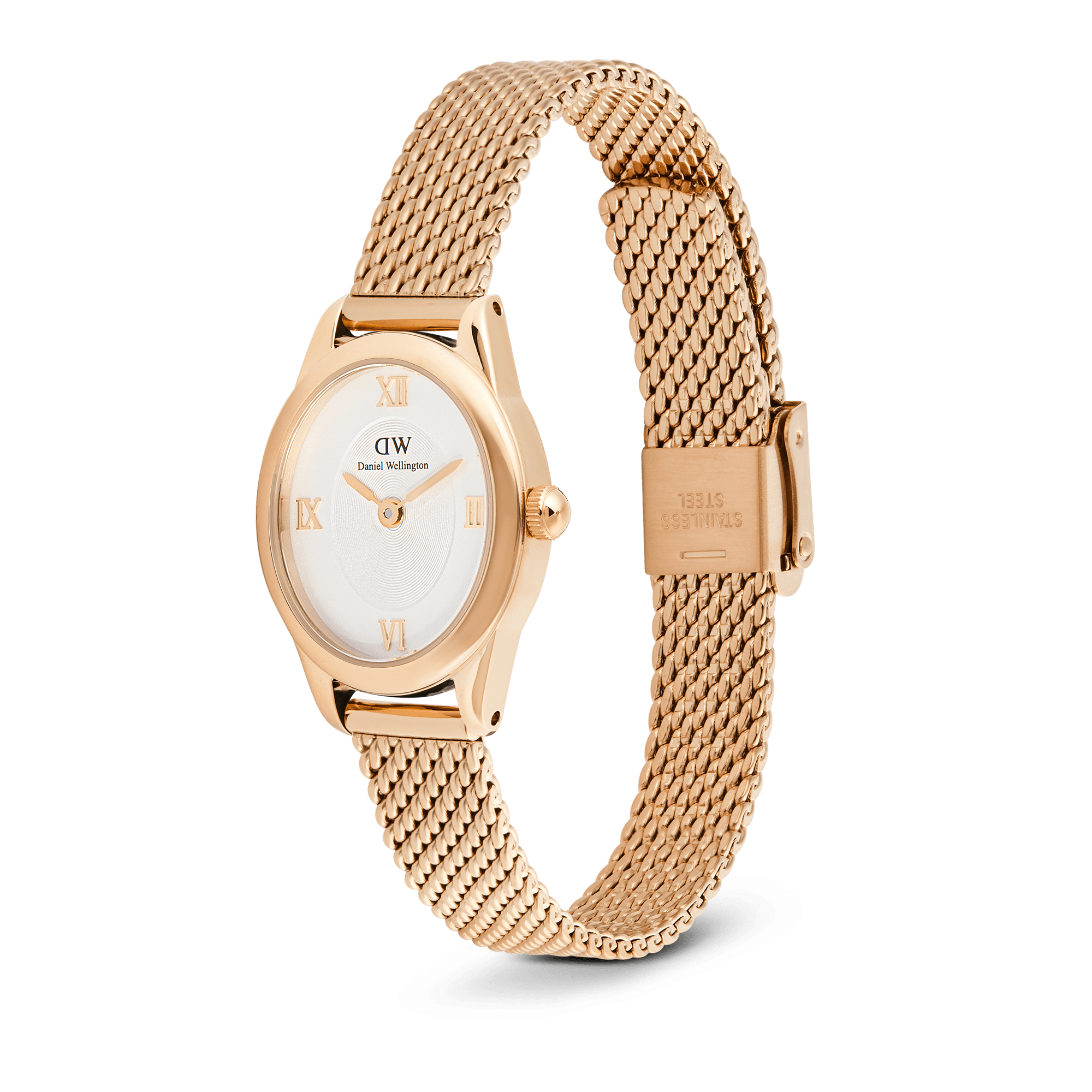 Daniel Wellington Ophelia Mini Mesh White Rose Gold
