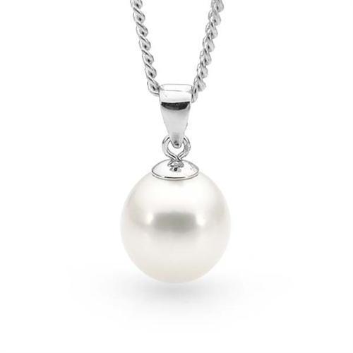 Sterling Silver Moon Pearl Pendant