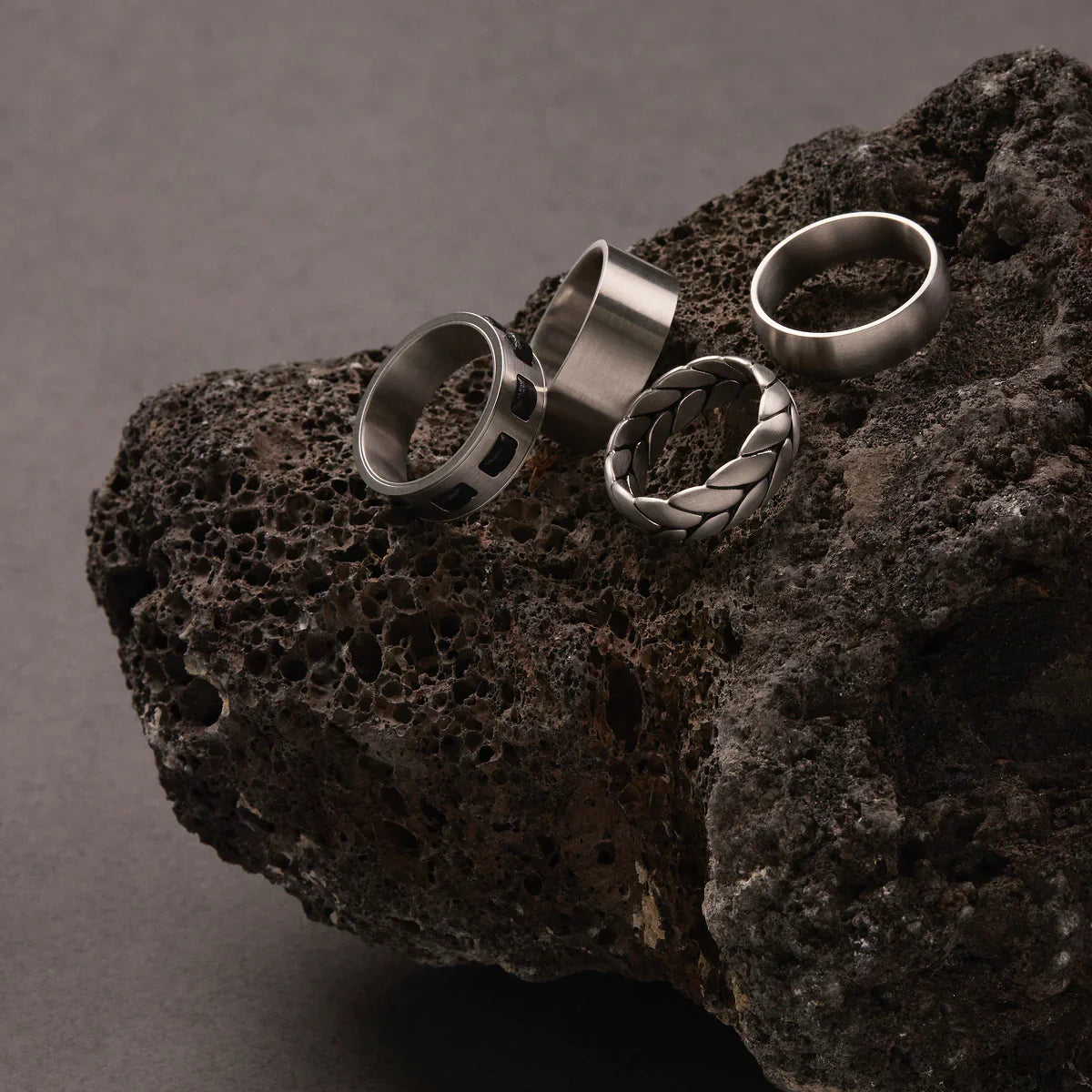 Najo Arc Men's Steel Ring - 12