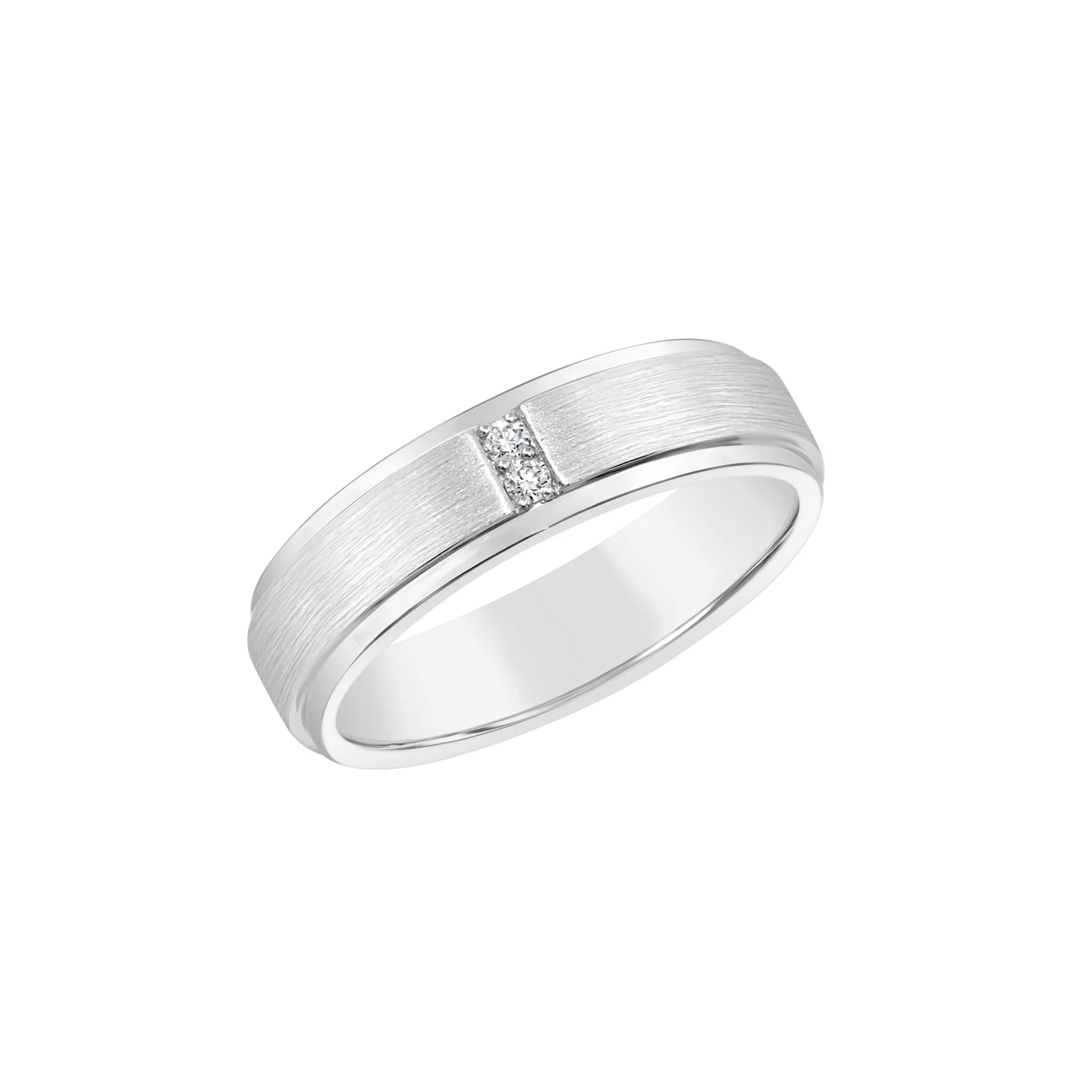 Sterling Silver Men’s Lab Grown Diamond Ring 0.04ct