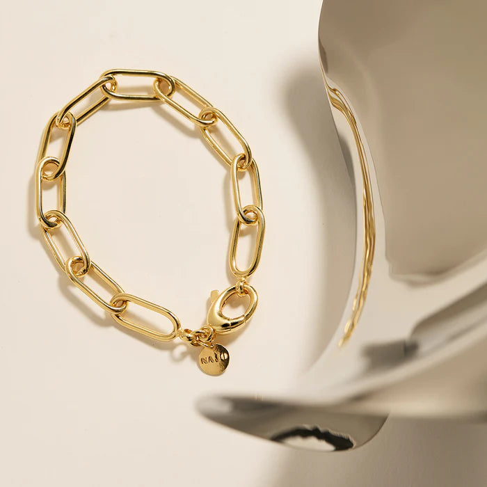 Najo Vista Large Link Bracelet - Yellow Gold