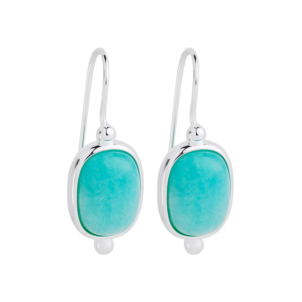 Najo Fleur Silver Amazonite Earring