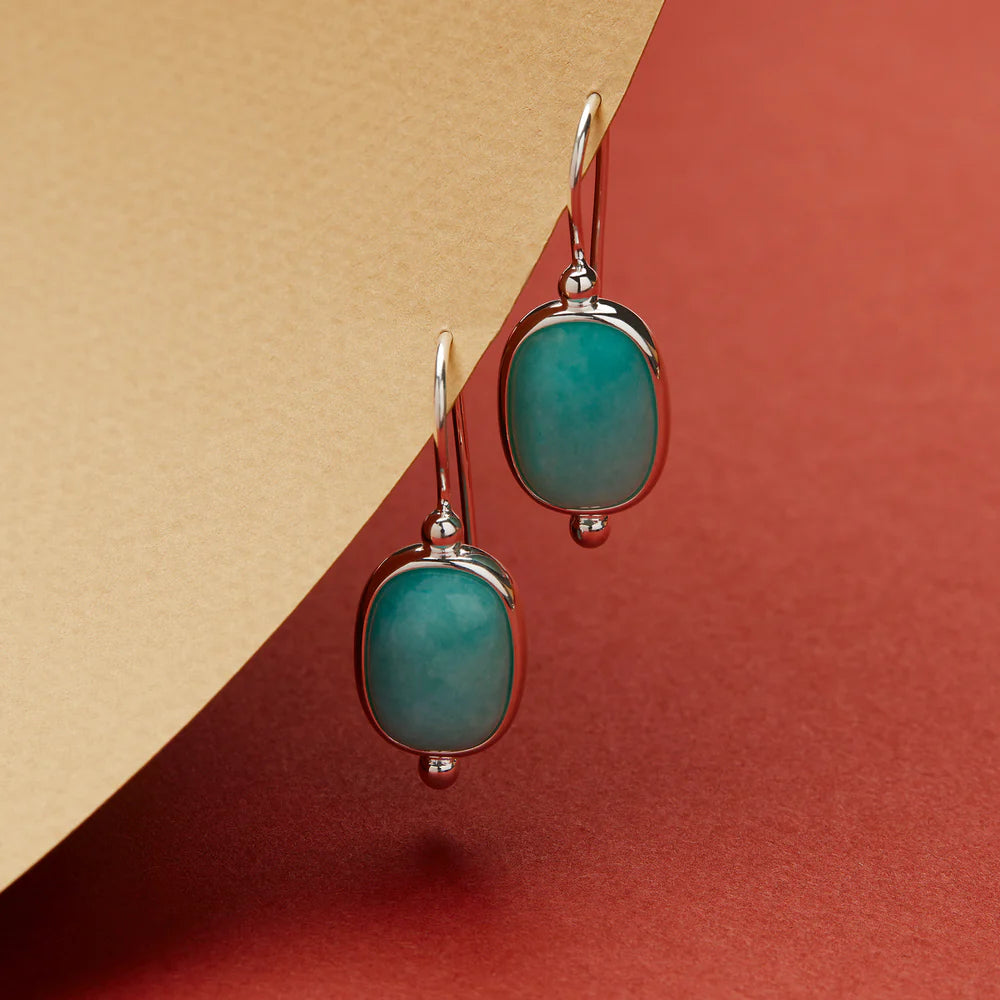 Najo Fleur Silver Amazonite Earring