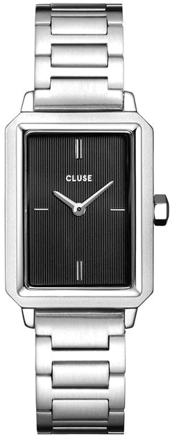 CLUSE Fluette Stell Black Silver Watch 