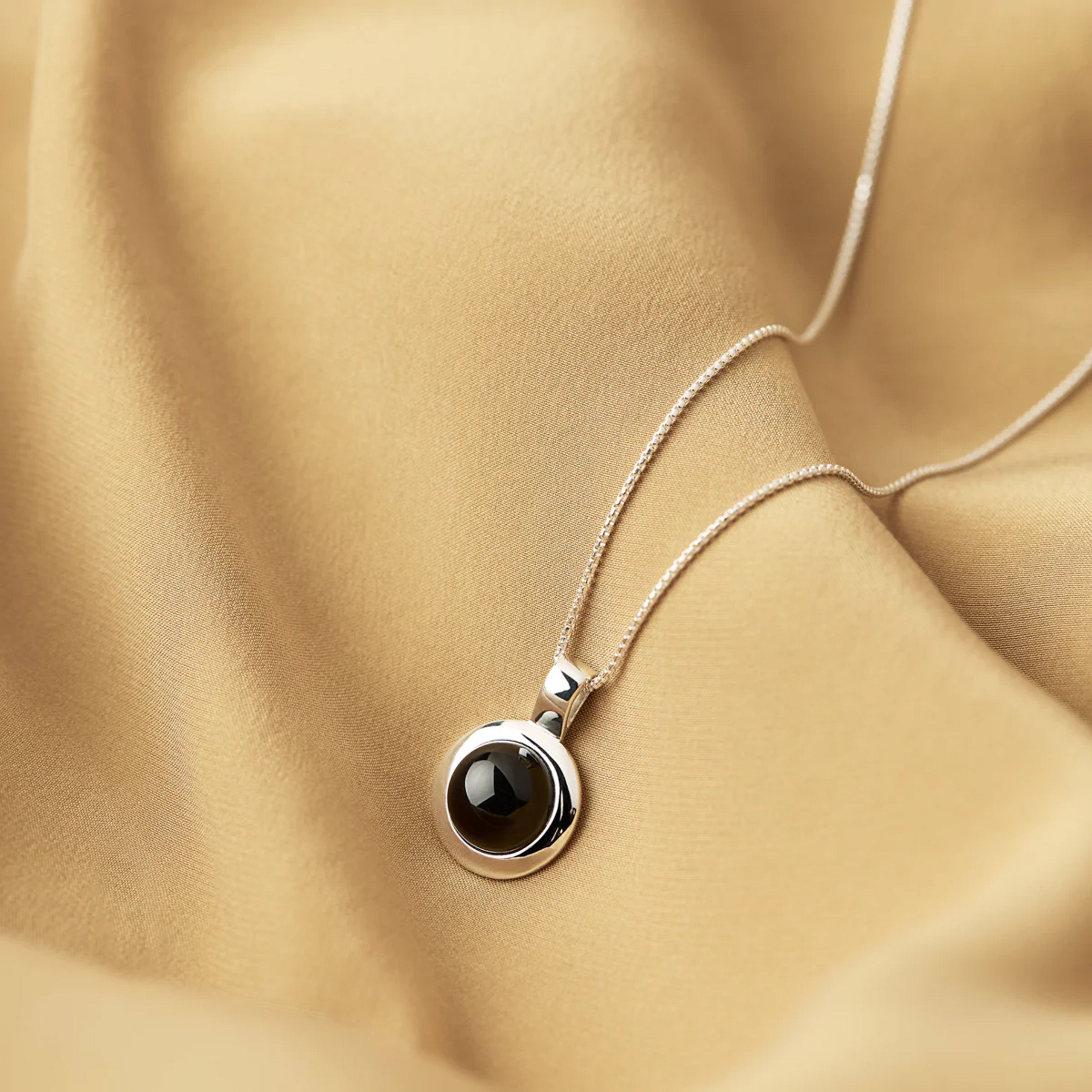 Najo Husk Onyx Small Pendant on 45cm